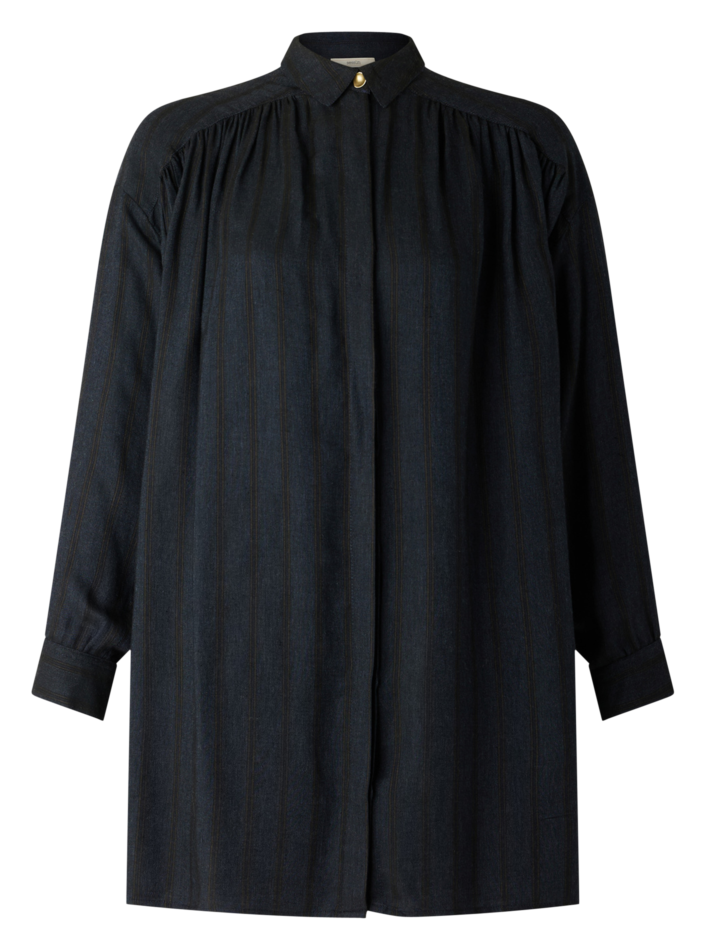 Robe chemisier froncée courte licali SESSUN Gris