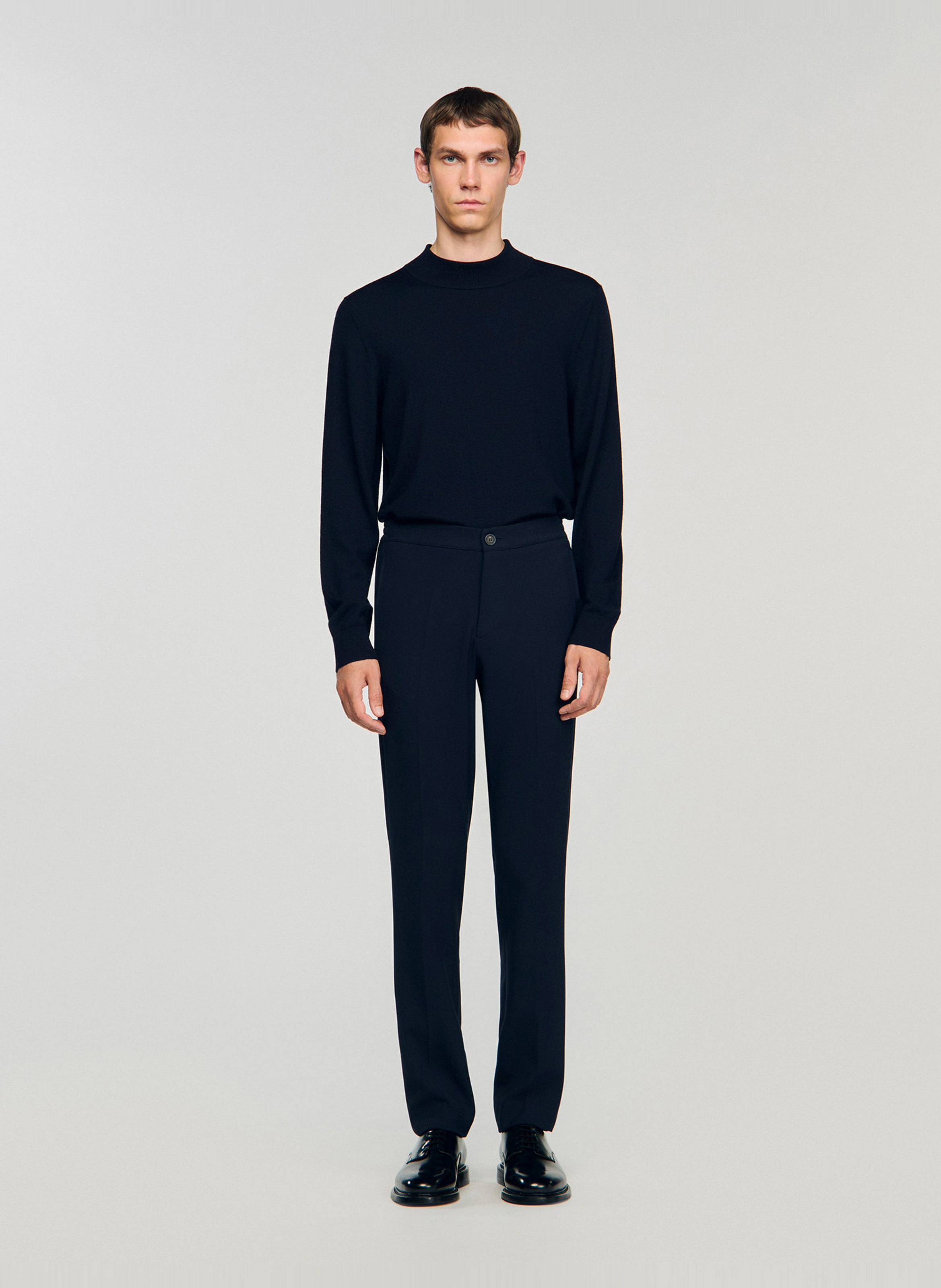 Pantalon droit SANDRO Bleu