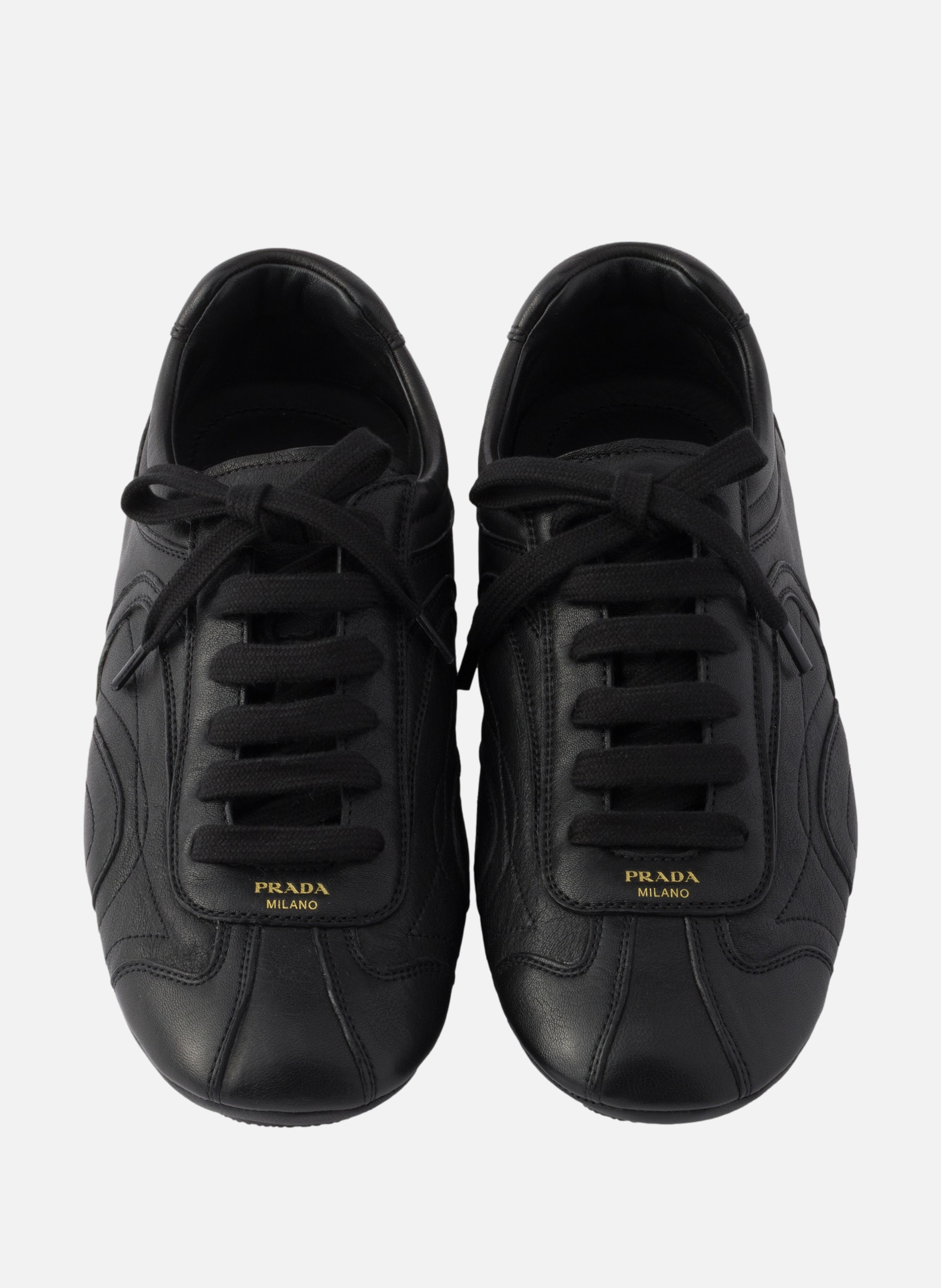 Baskets en cuir nappa montecarlo re-edition 2005 PRADA Noir