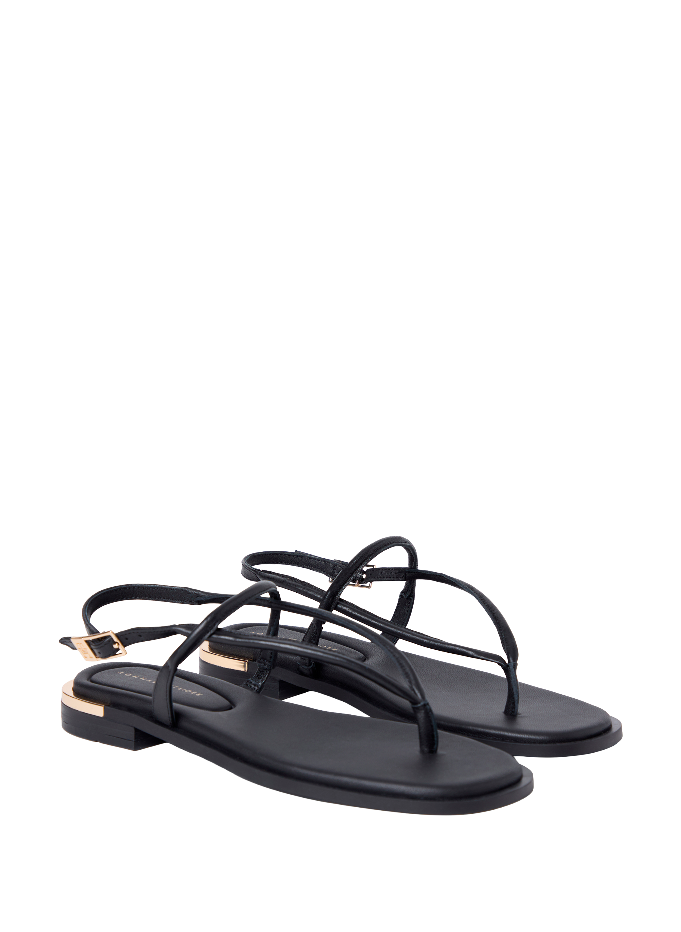 Sandales plates Ilary en cuir TOMMY HILFIGER Noir