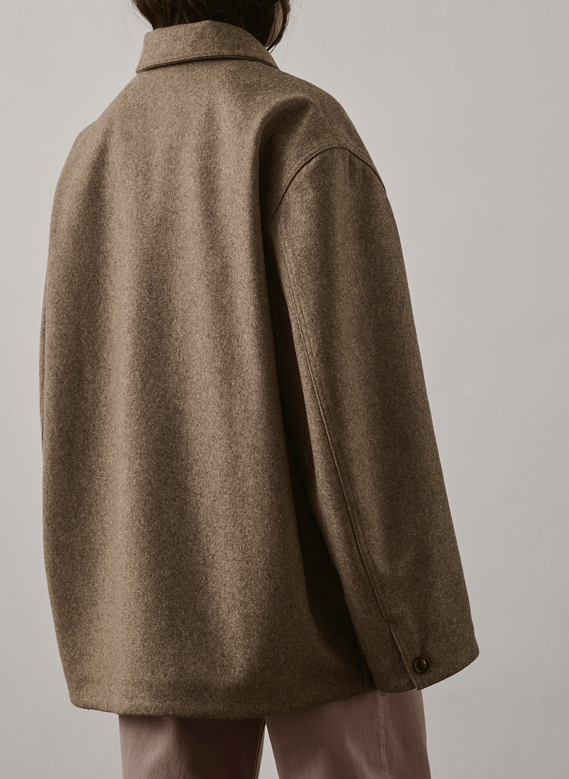 Veste col classique en coton Domingo SOEUR Marron