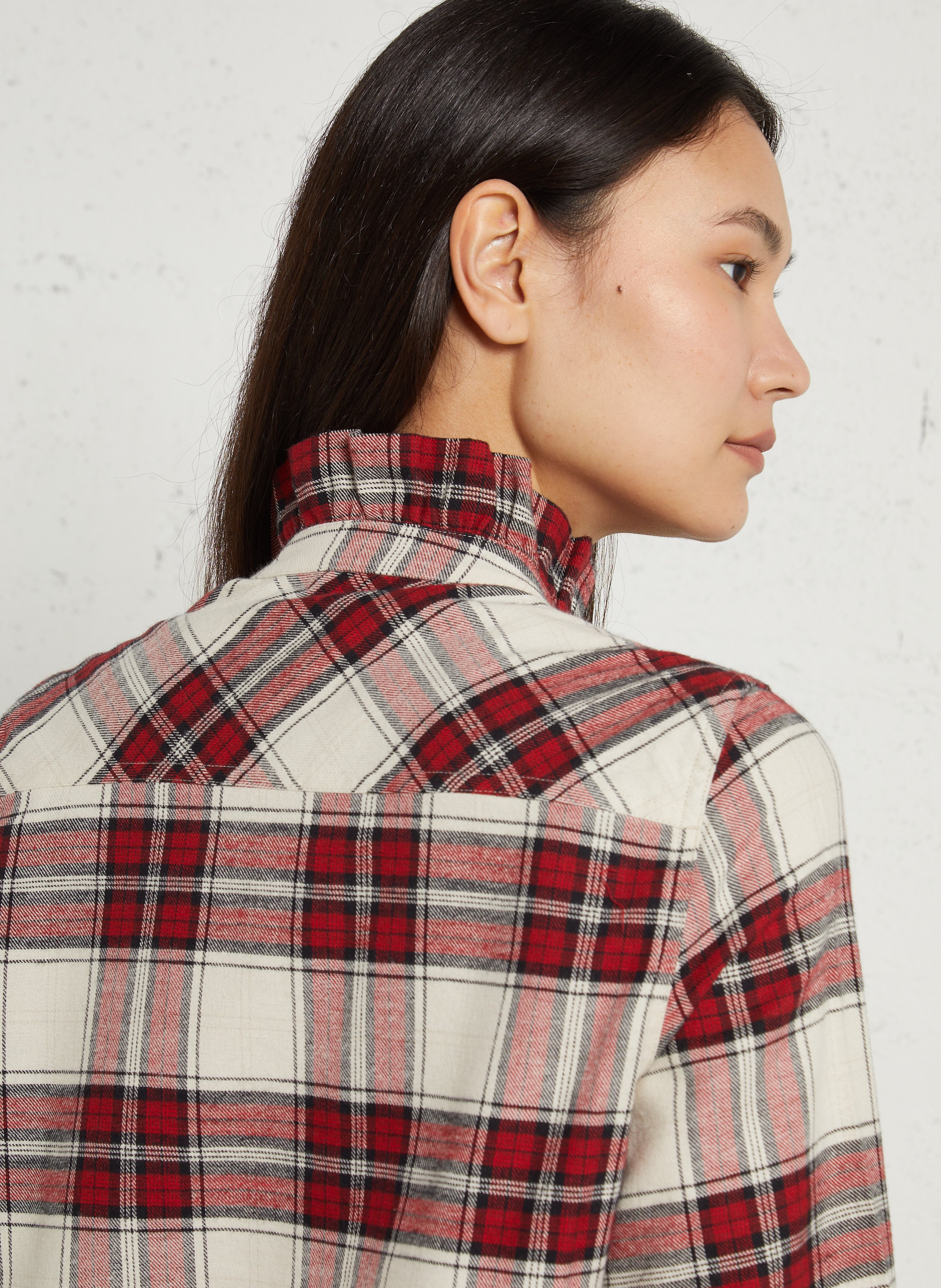 Chemise boutonnée à carreaux denis MAISON 123 Rouge