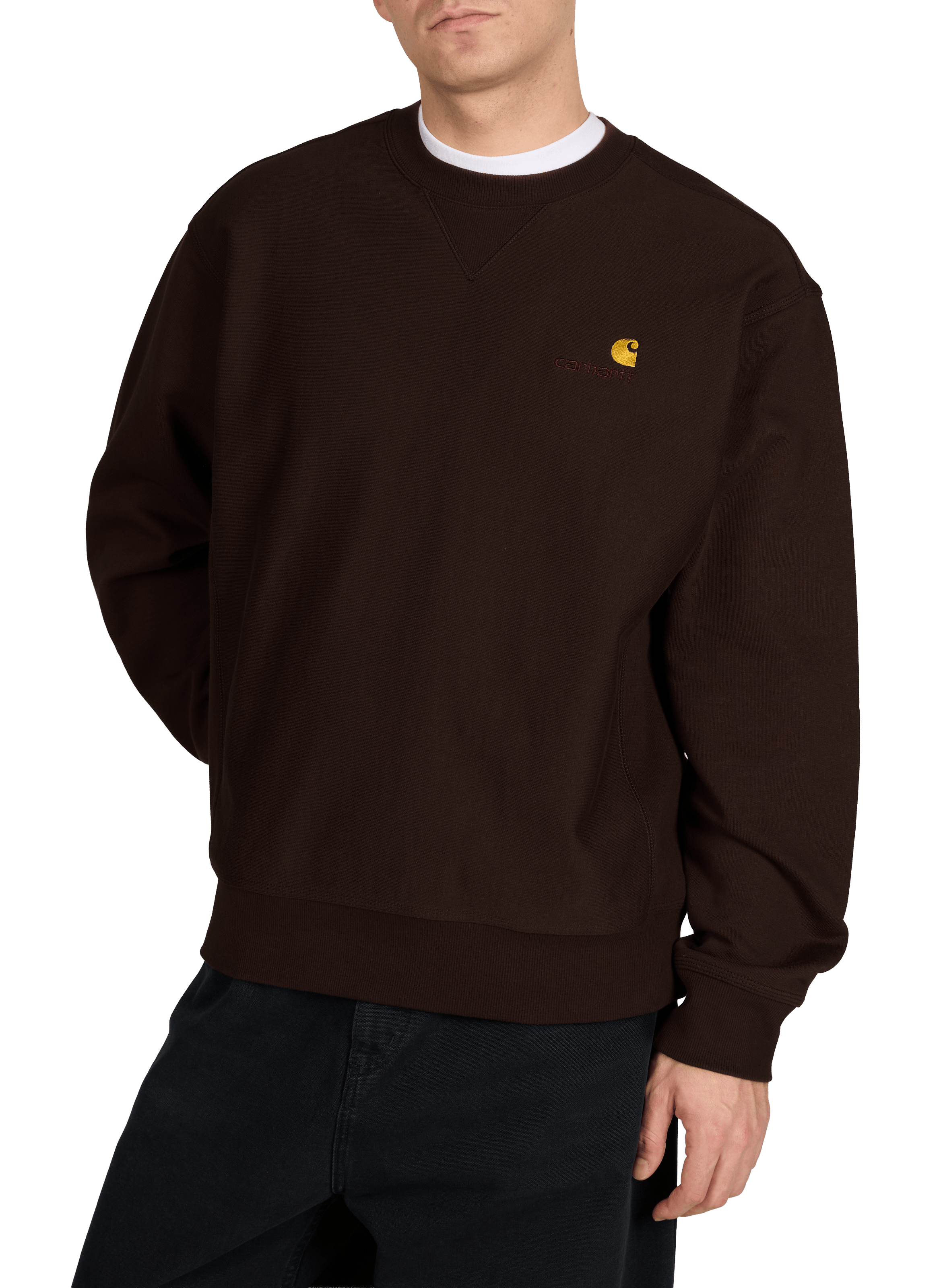 Sweatshirt ample en coton mélangé CARHARTT WIP Marron
