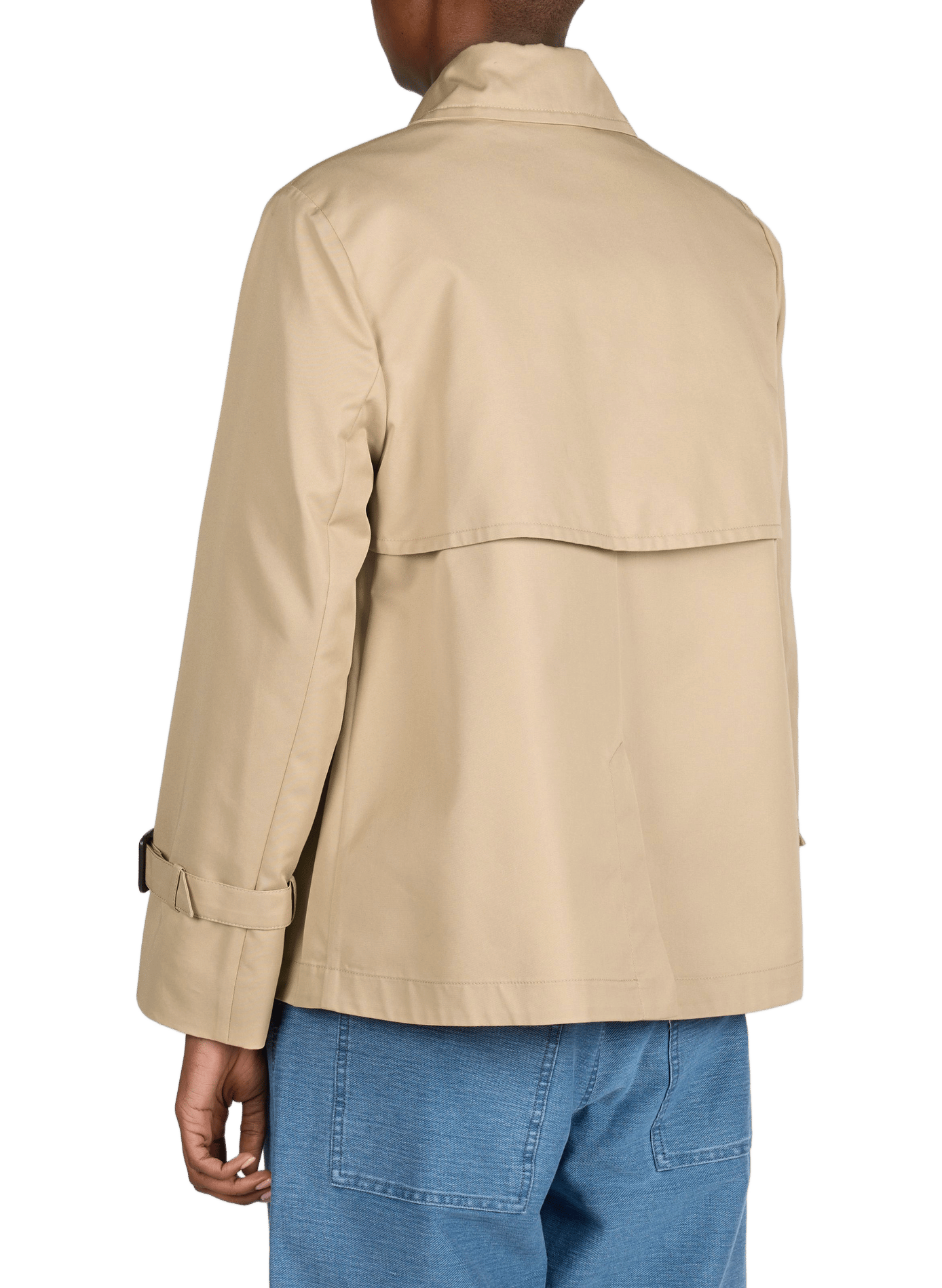 Flared plain mixed cotton raincoat MAX MARA WEEK END Beige