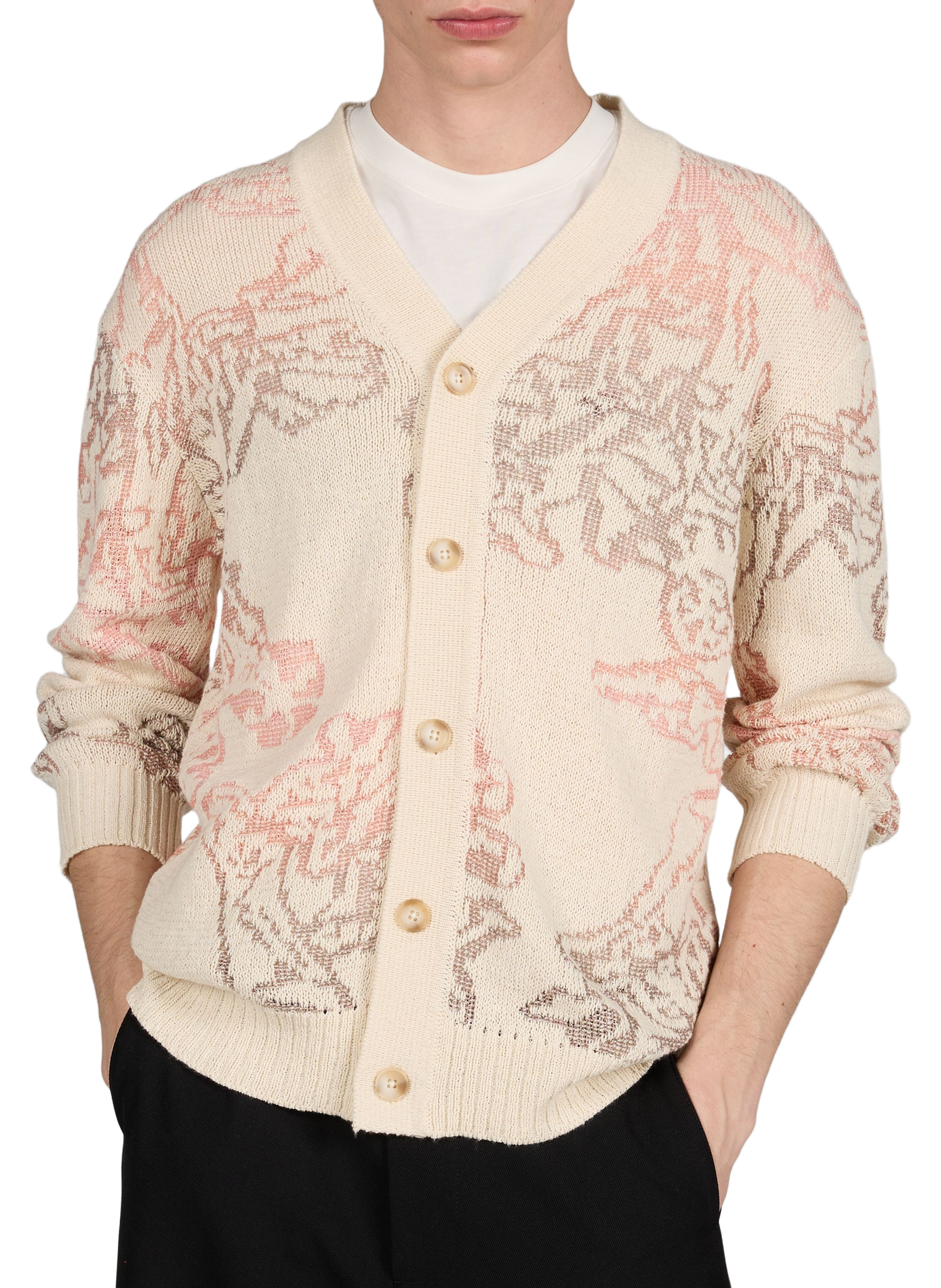 Cardigan Viggo en coton mélangé NN.07 Beige