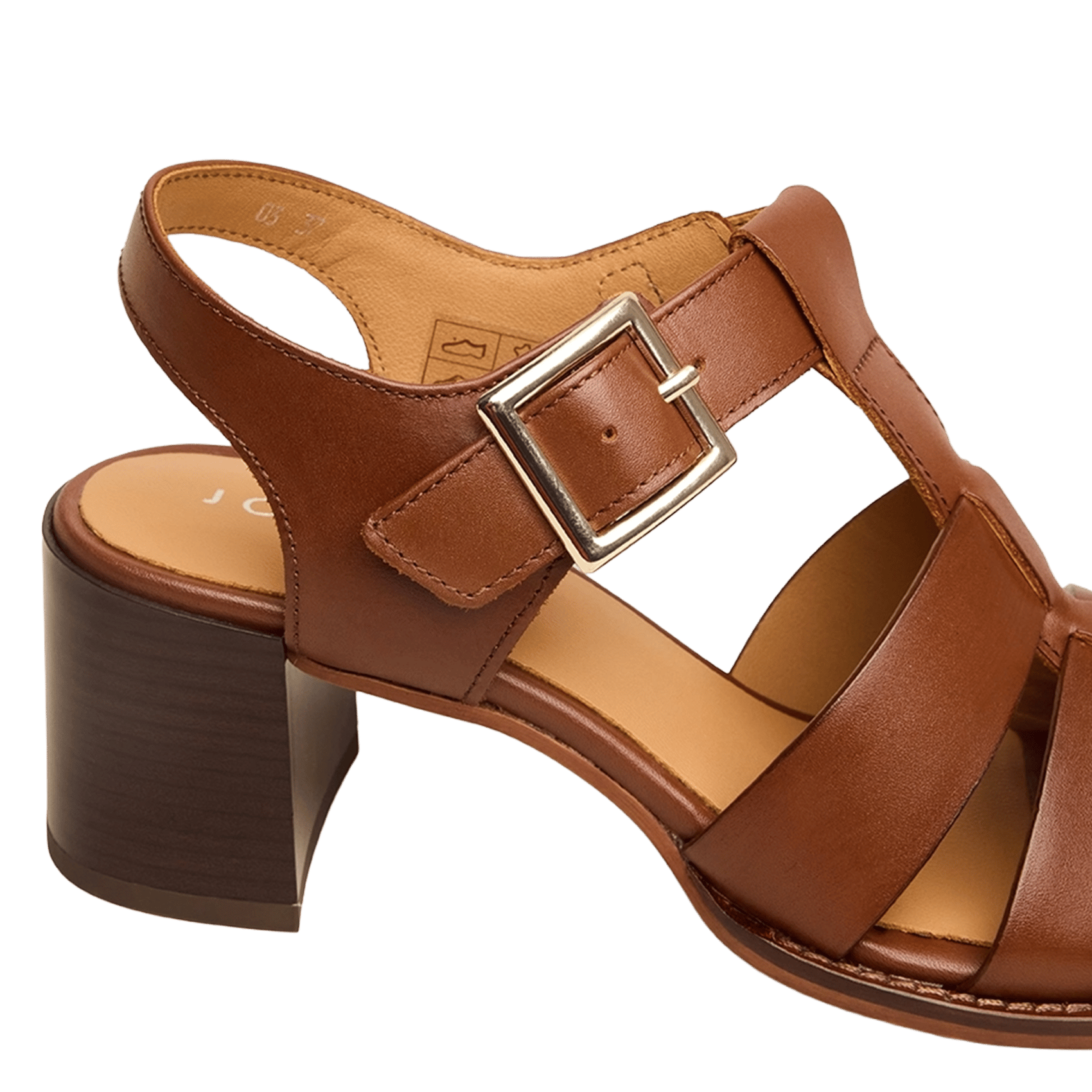 Sandales à talons en cuir alexandrie JONAK Marron