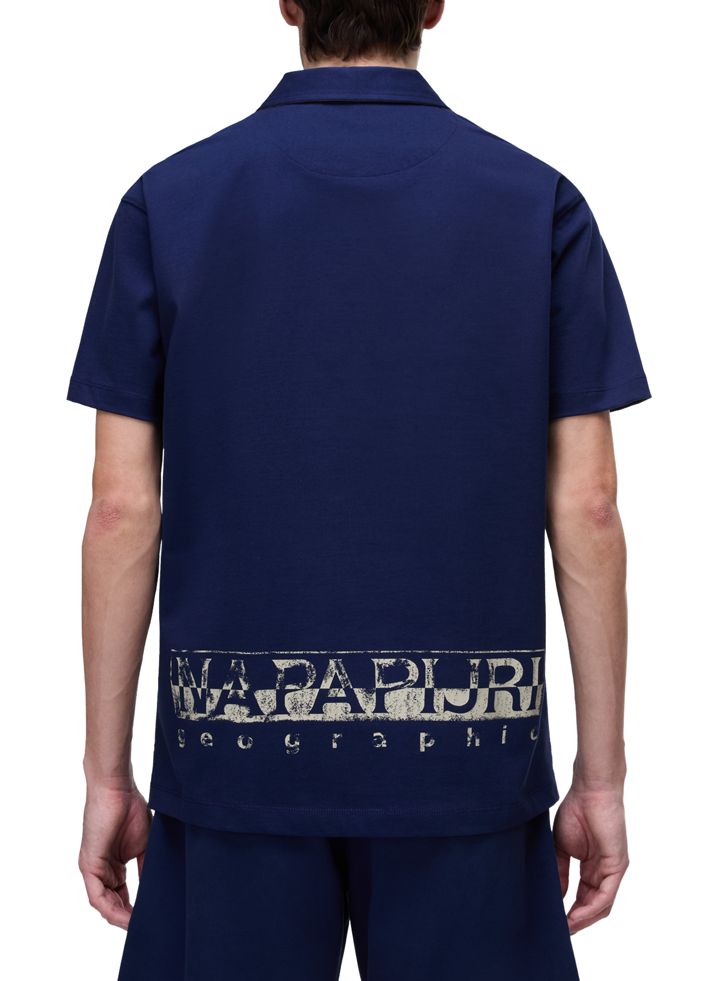 Polo manches courtes Reflect à logo en coton NAPAPIJRI Bleu