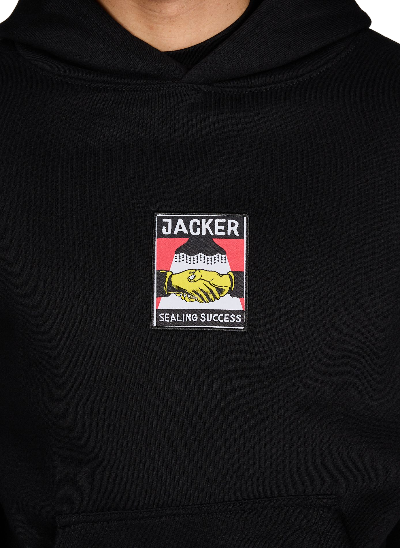 Oversized cotton patterned sweatshirt JACKER. Black