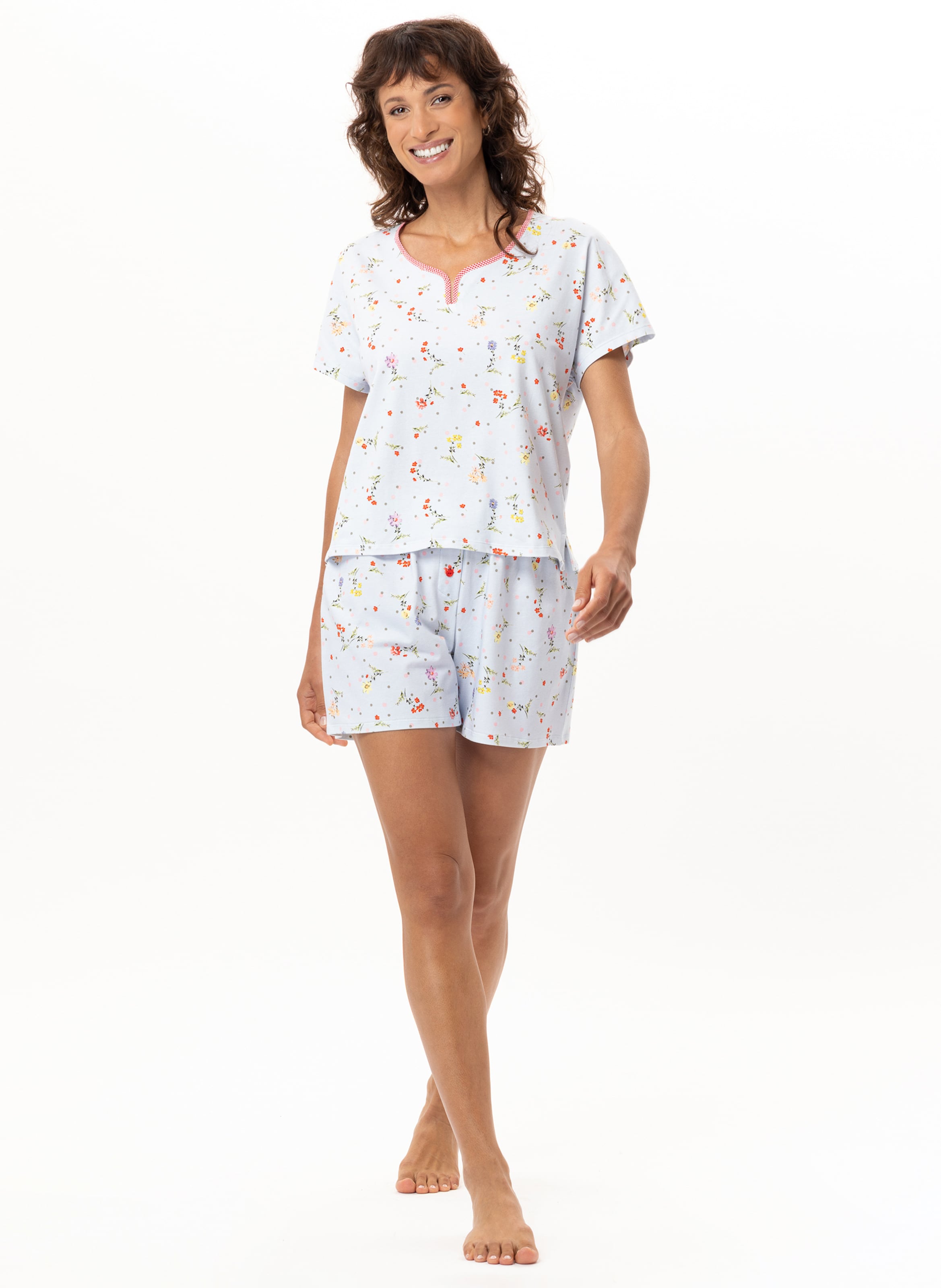 Pyjama short en coton daisy 200 LE CHAT Multicolore