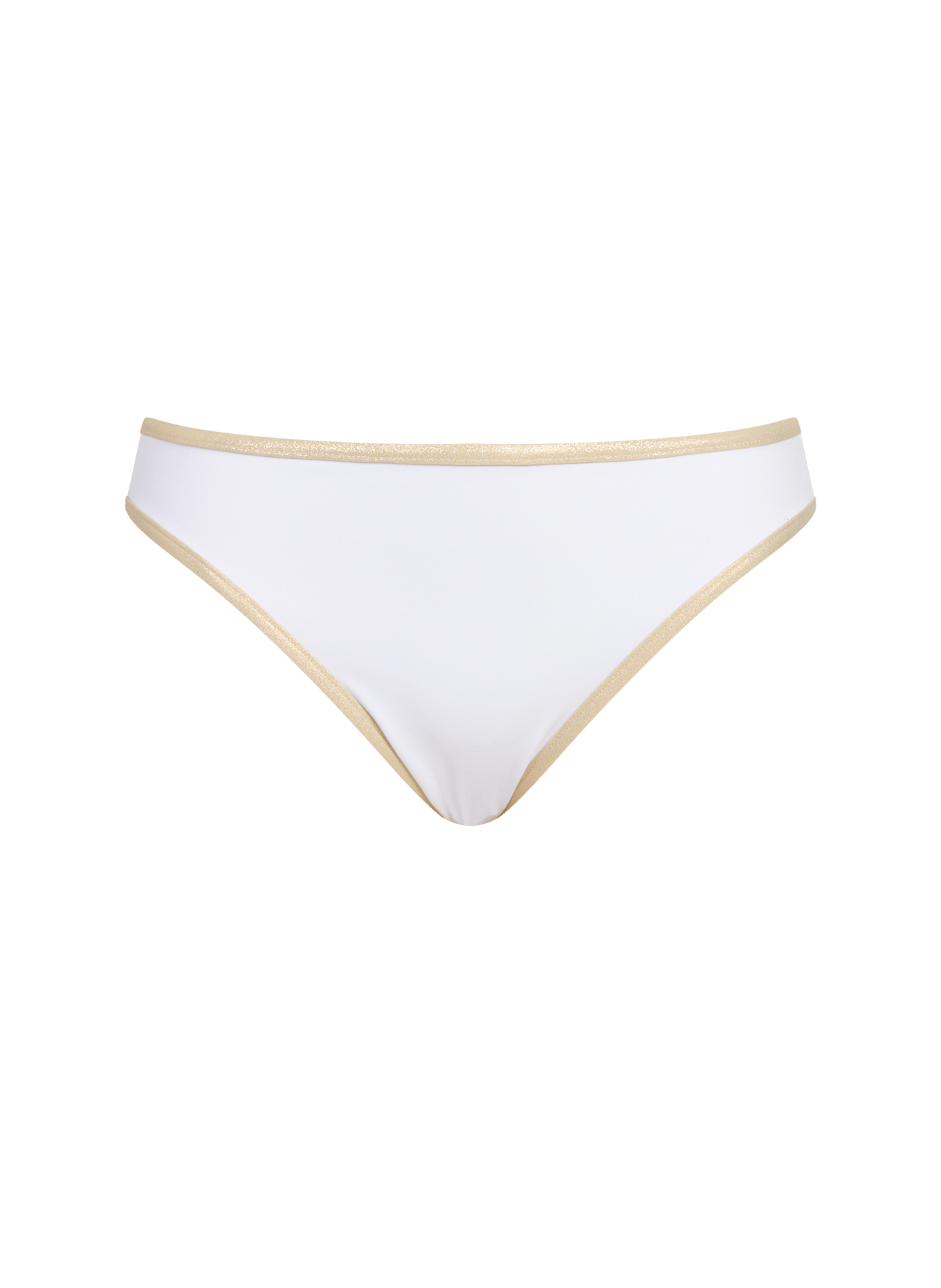 Bas de maillot de bain bords brillants GRAIN DE SABLE Blanc