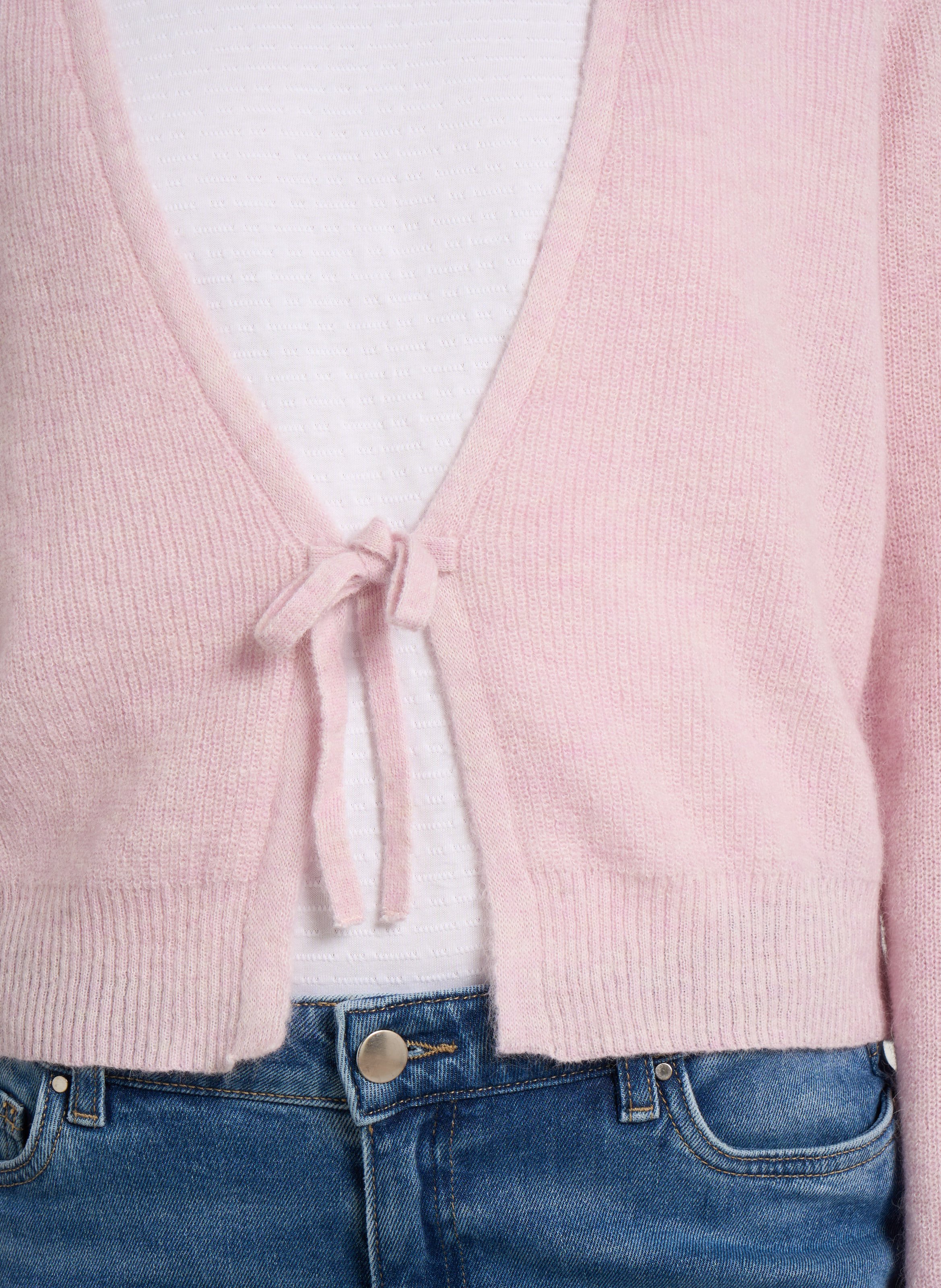 Cardigan col v en laine mélangée pacha MAISON 123 Rose