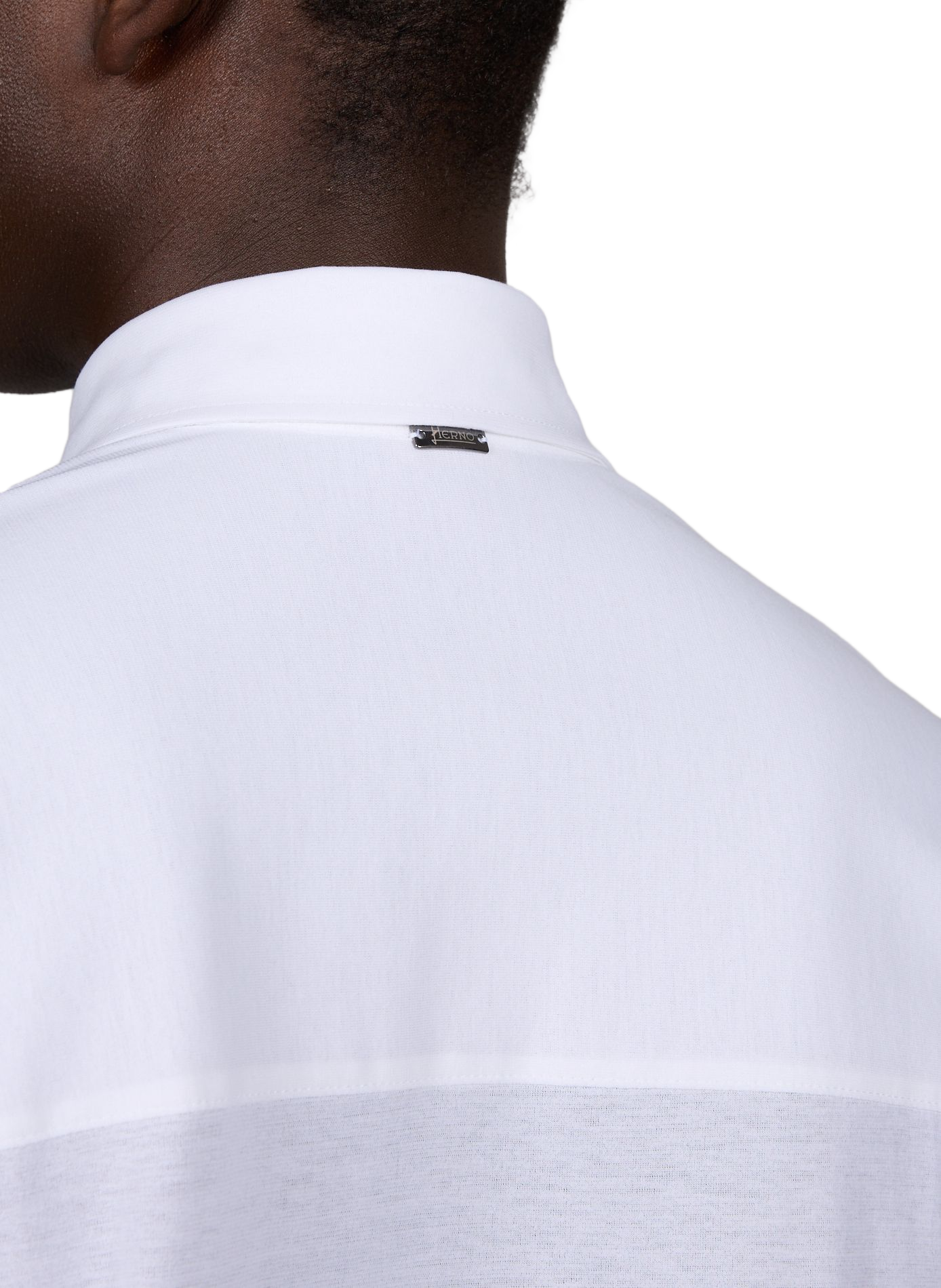 Chemise unie col américain HERNO Blanc