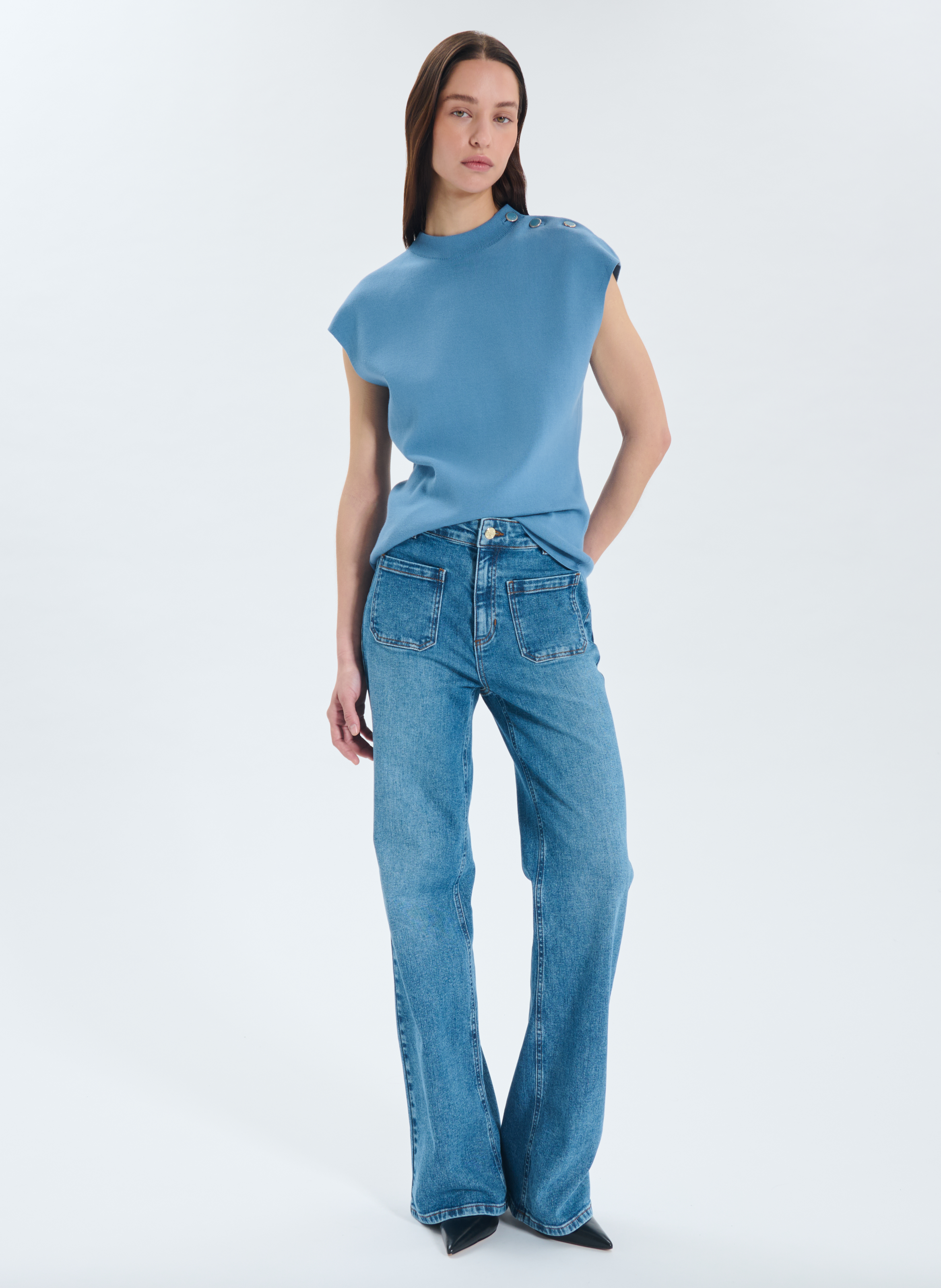 Pull  nigella ZAPA Bleu