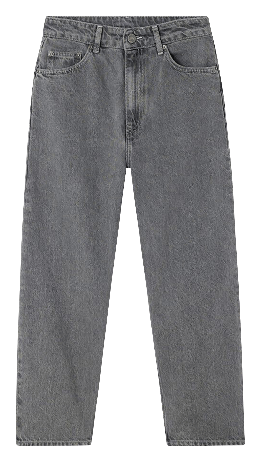 Jean droit en coton et coton recyclé yopday-b AMERICAN VINTAGE Gris