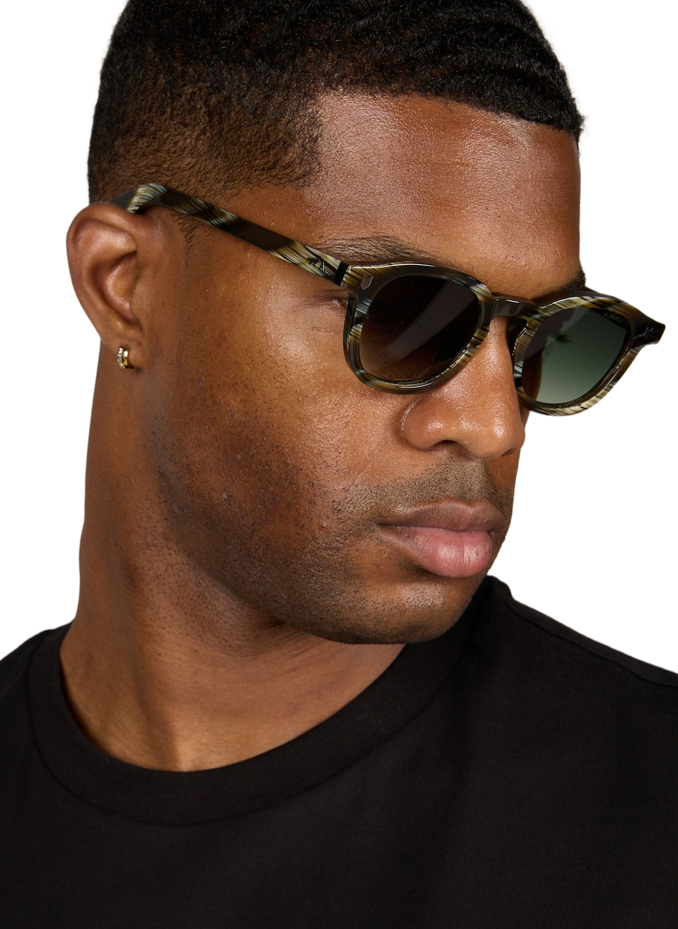 Lunettes de soleil rayées Camille  MAISON KITSUNÉ Vert