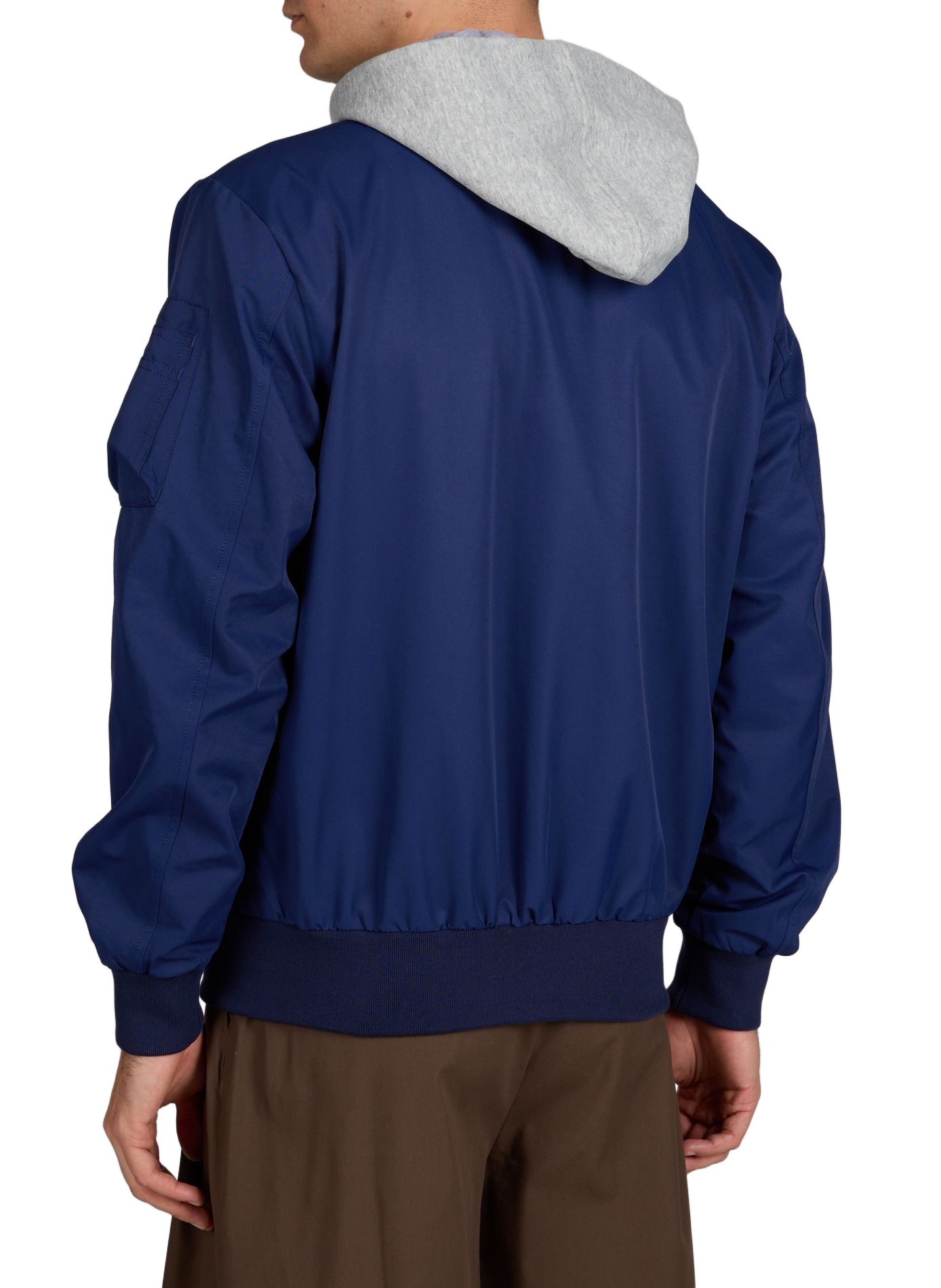 Lightweight hooded bomber Blue