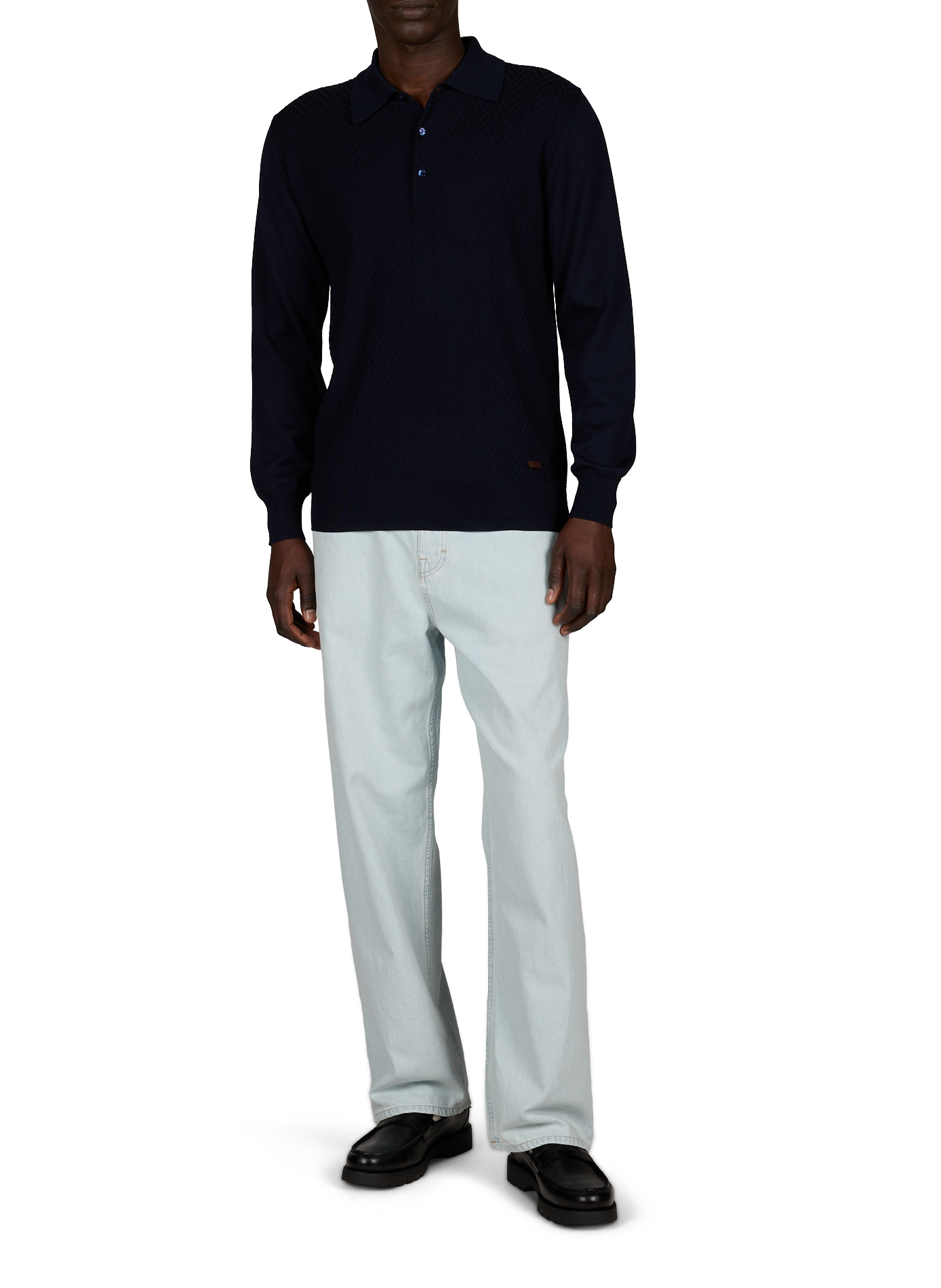 Polo-Strickpullover ETON Blau