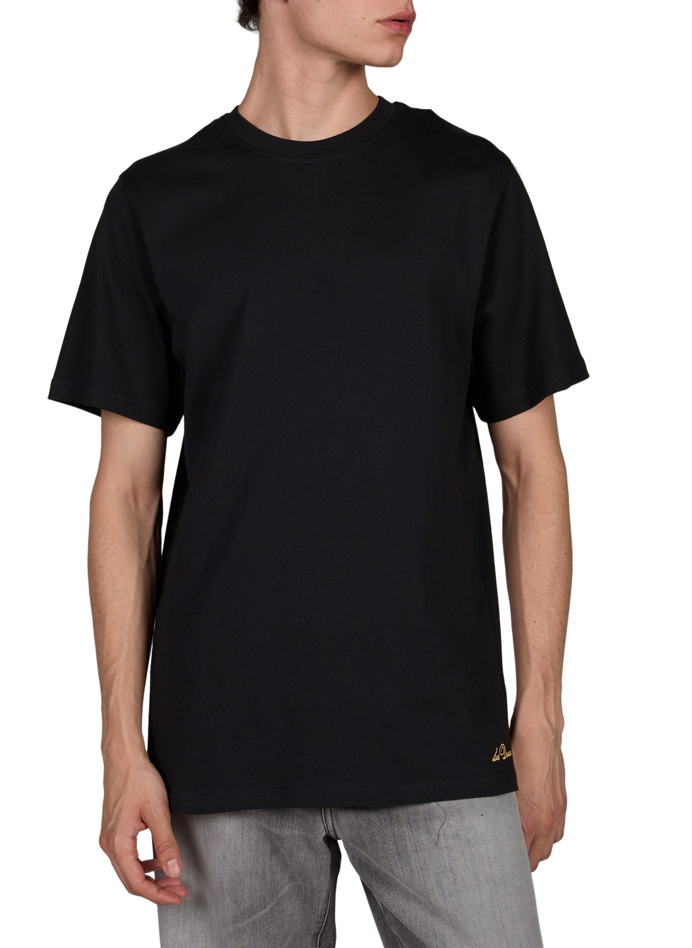 Camiseta de manga corta de algodón LES DEUX Negro