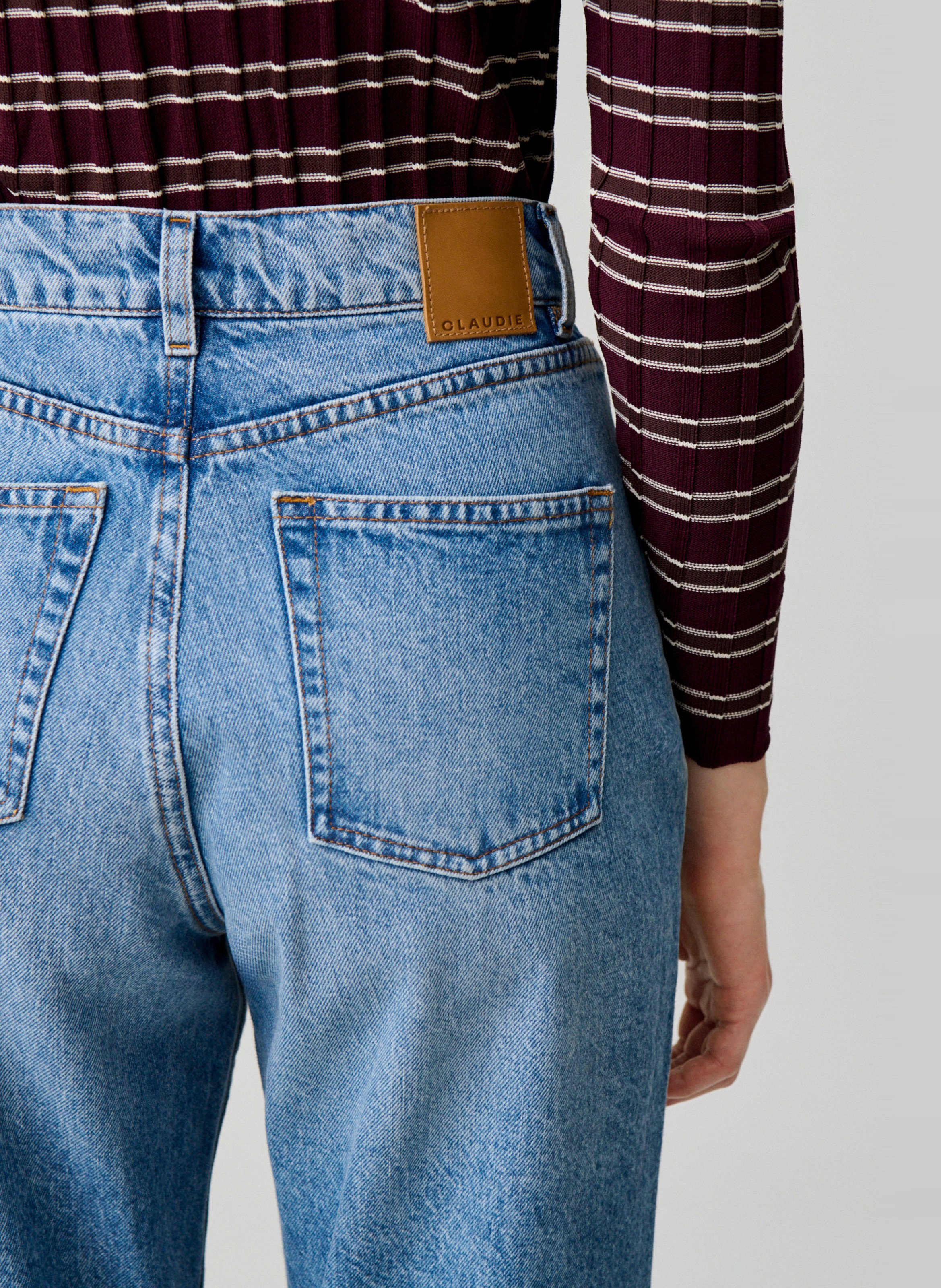 Jean droit en coton CLAUDIE PIERLOT Bleu