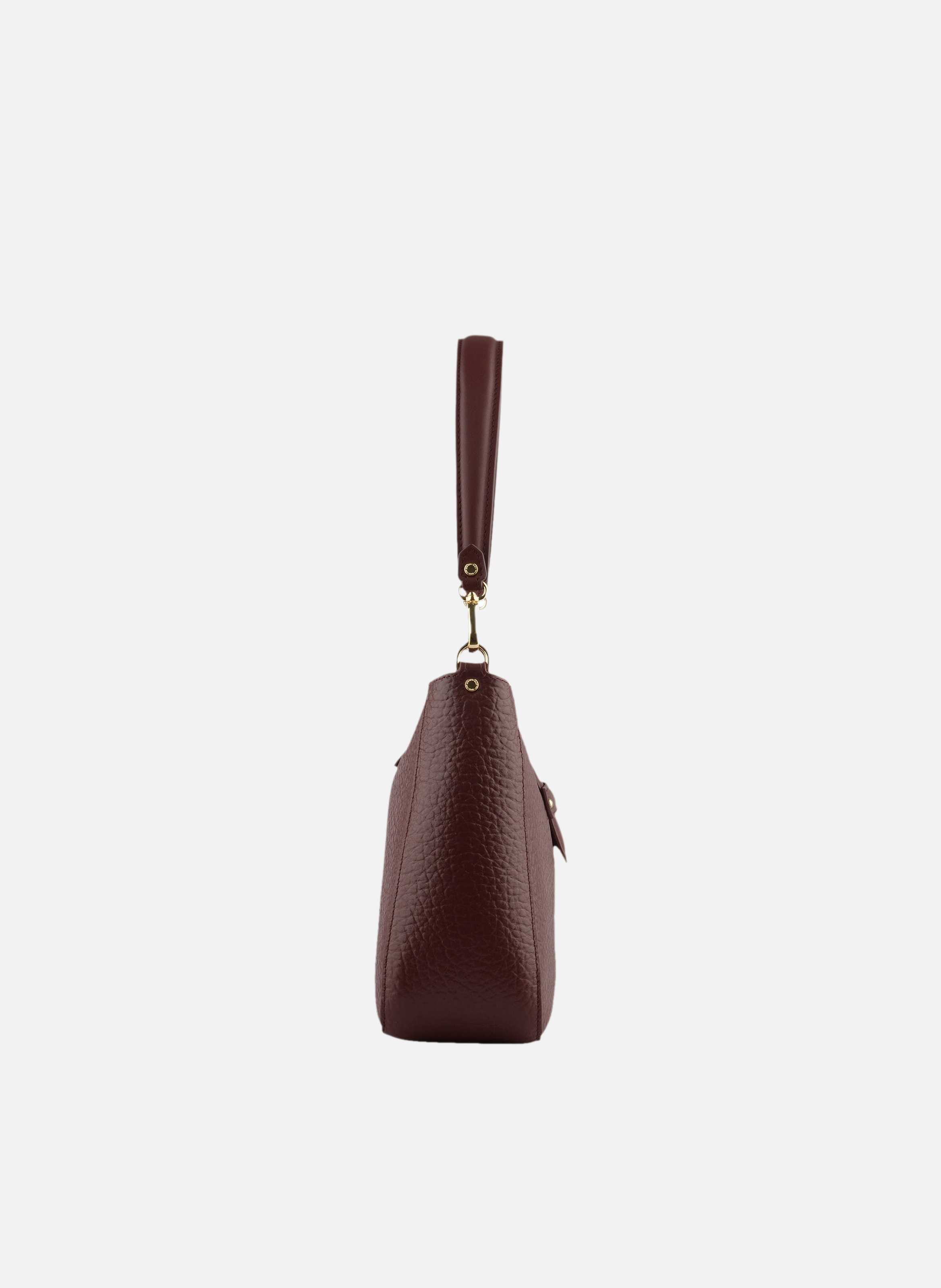 Fleuves | sac porté épaule gm en cuir de vachette | Rouge POURCHET Femme