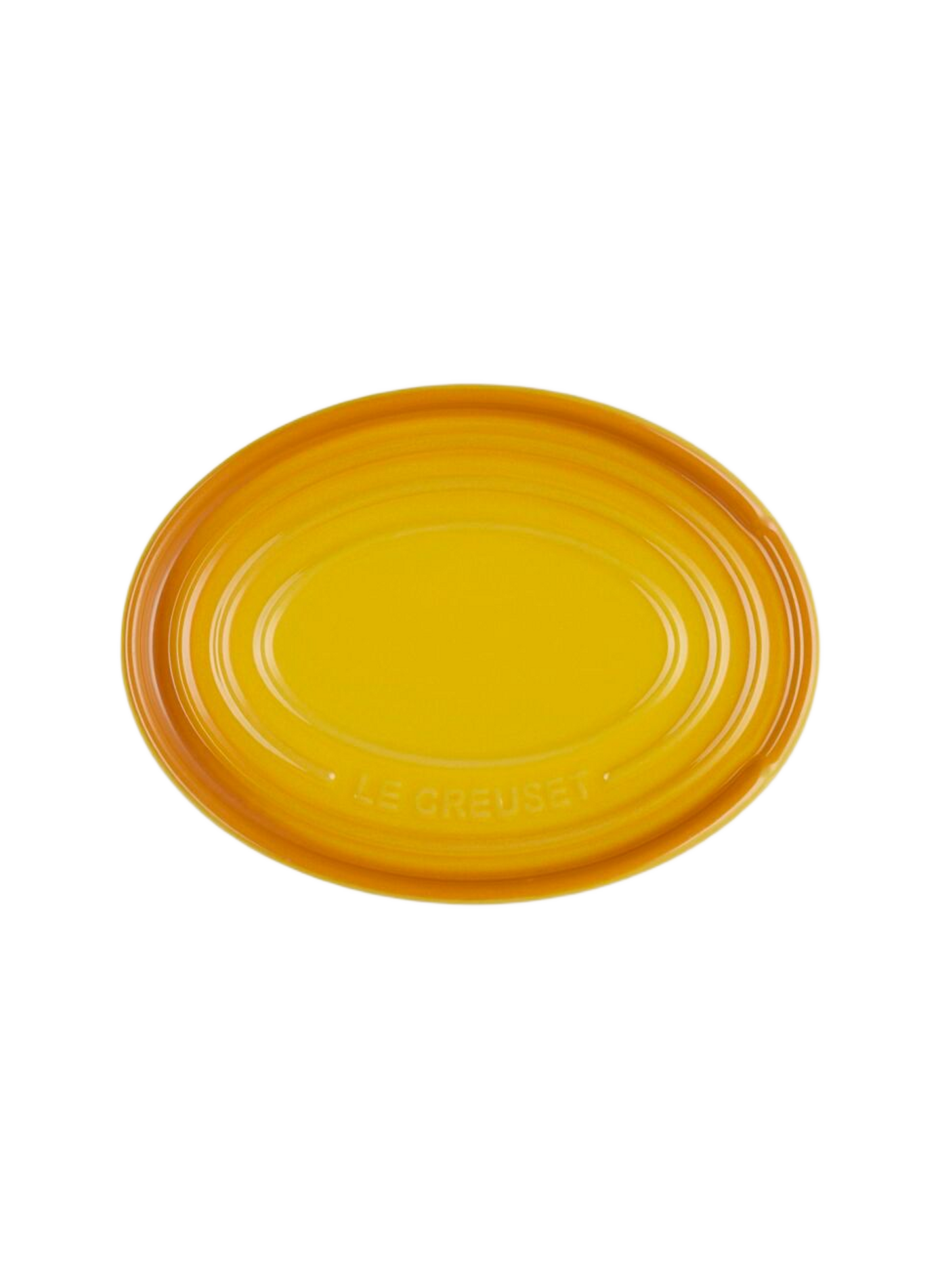 Löffelablage aus Keramik in ovaler Form LE CREUSET Gelb