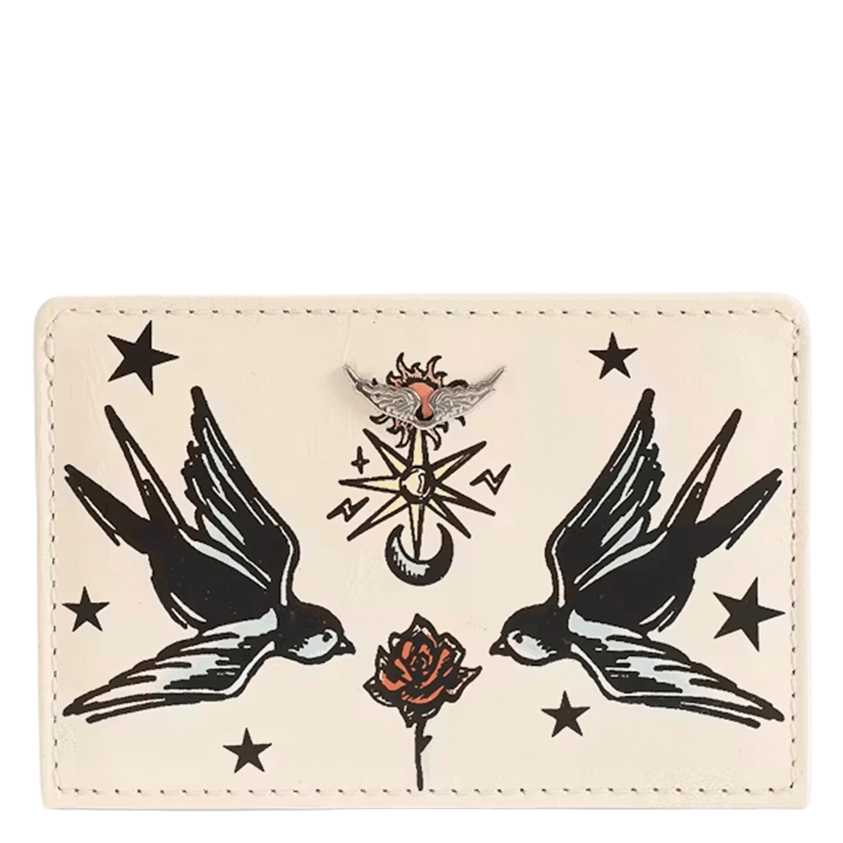 Porte-cartes en cuir imprimé zv pass ZADIG&VOLTAIRE Blanc
