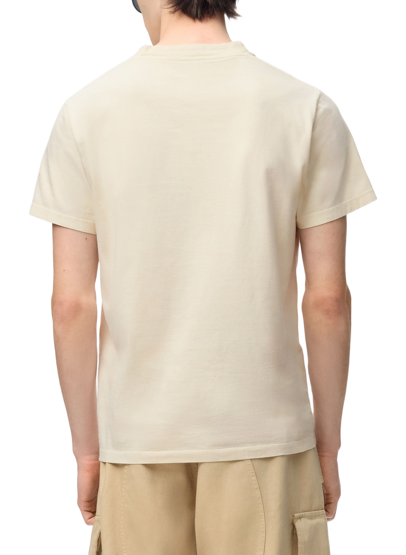 Klassisches T-Shirt mit kurzen Ärmeln aus Baumwolle LOEWE Beige
