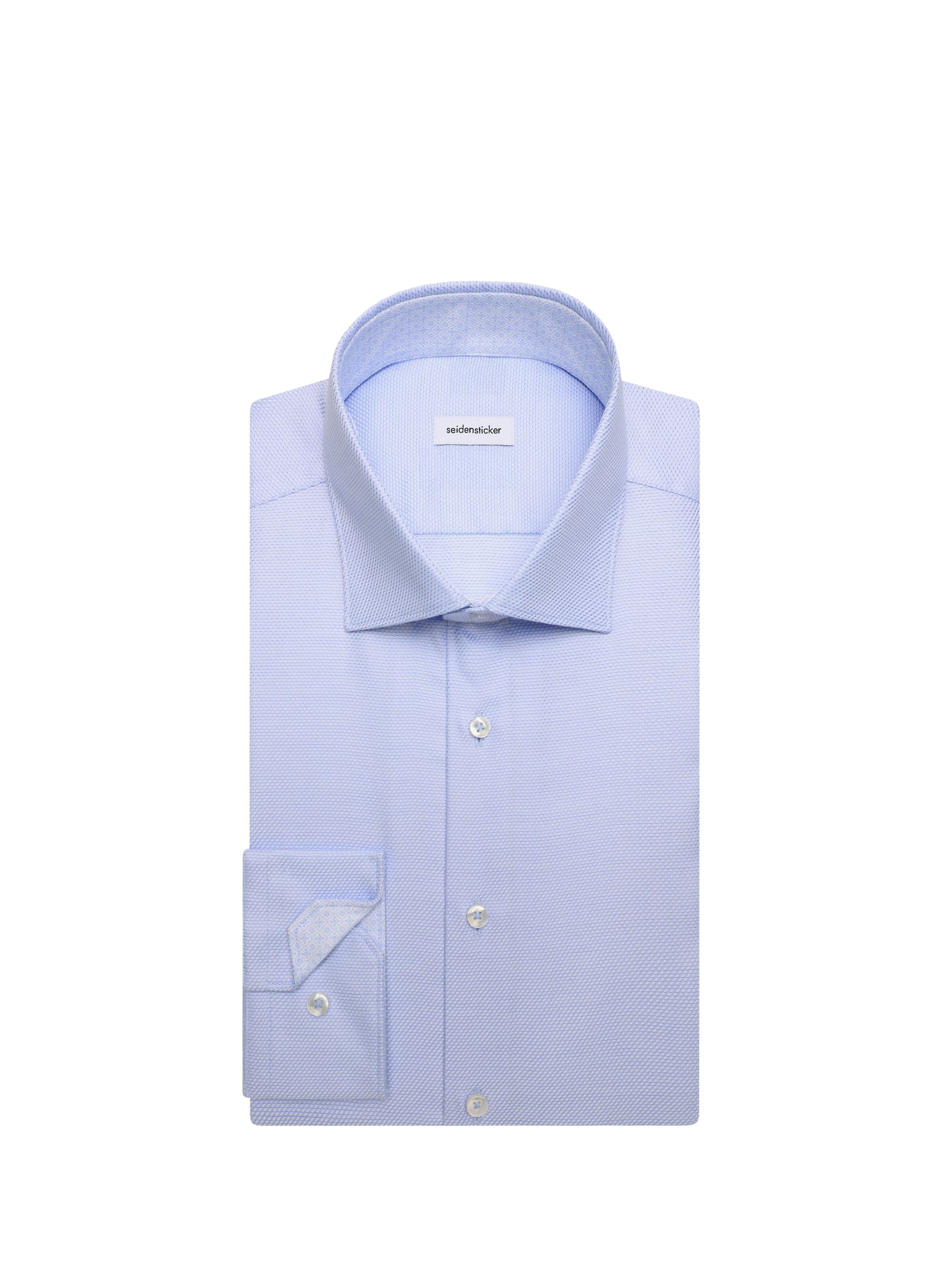 Straight classic collar shirt in cotton SEIDENSTICKER Blue