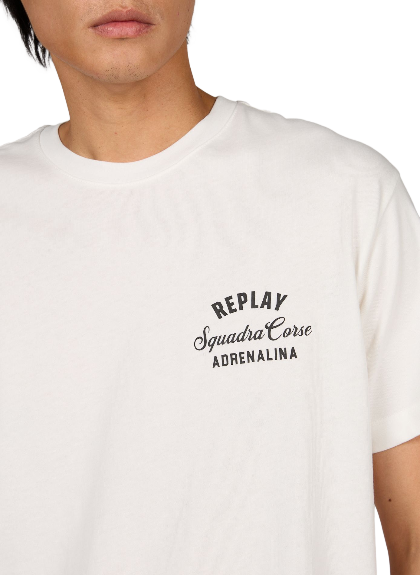 Oversized printed cotton t-shirt REPLAY Beige
