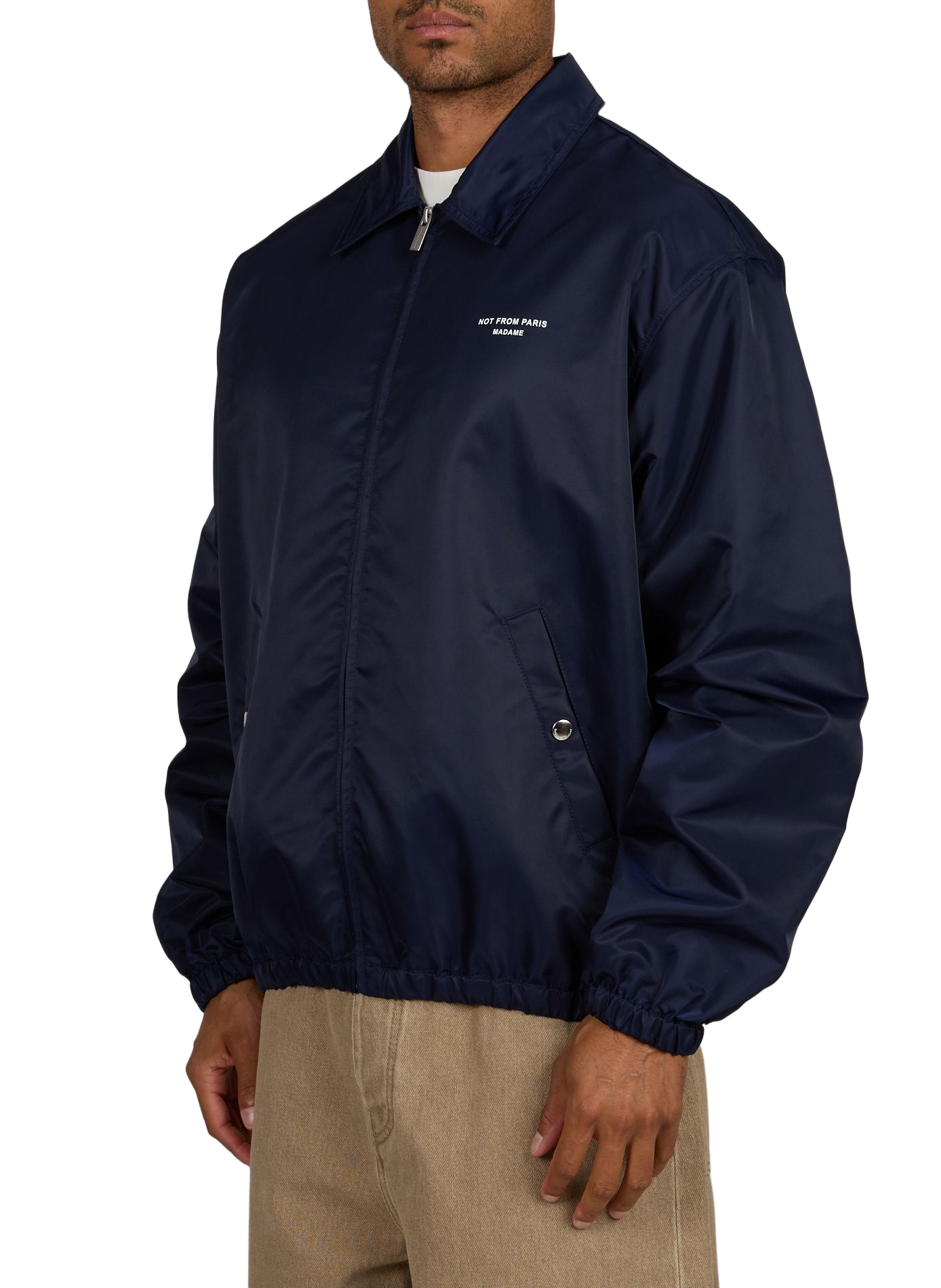 Straight nylon outdoor jacket DROLE DE MONSIEUR Blue