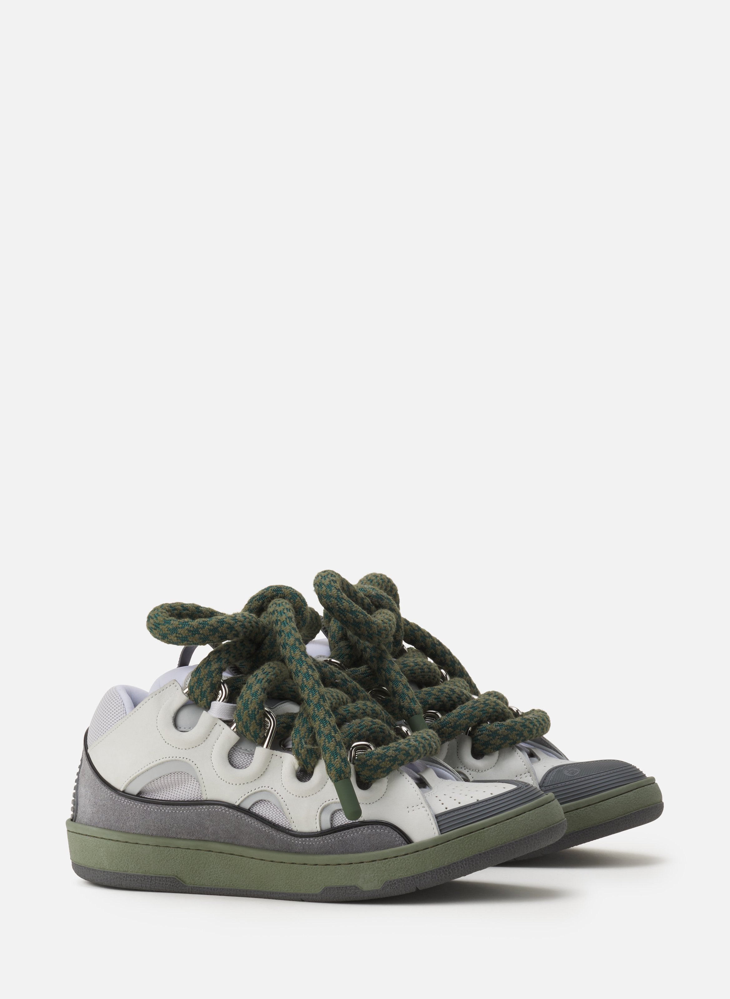 Sneakers curb snake en cuir LANVIN Gris