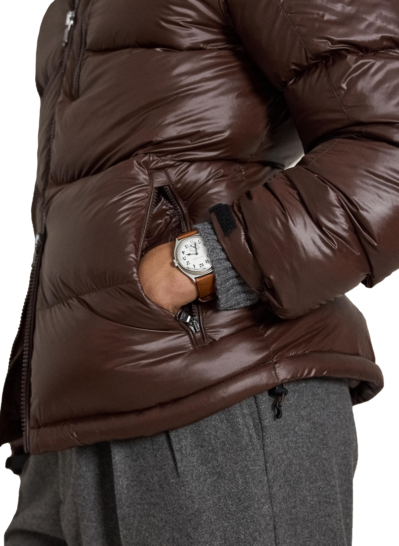 Gewatteerde jas met afneembare capuchon | Beige POLO RALPH LAUREN Heren