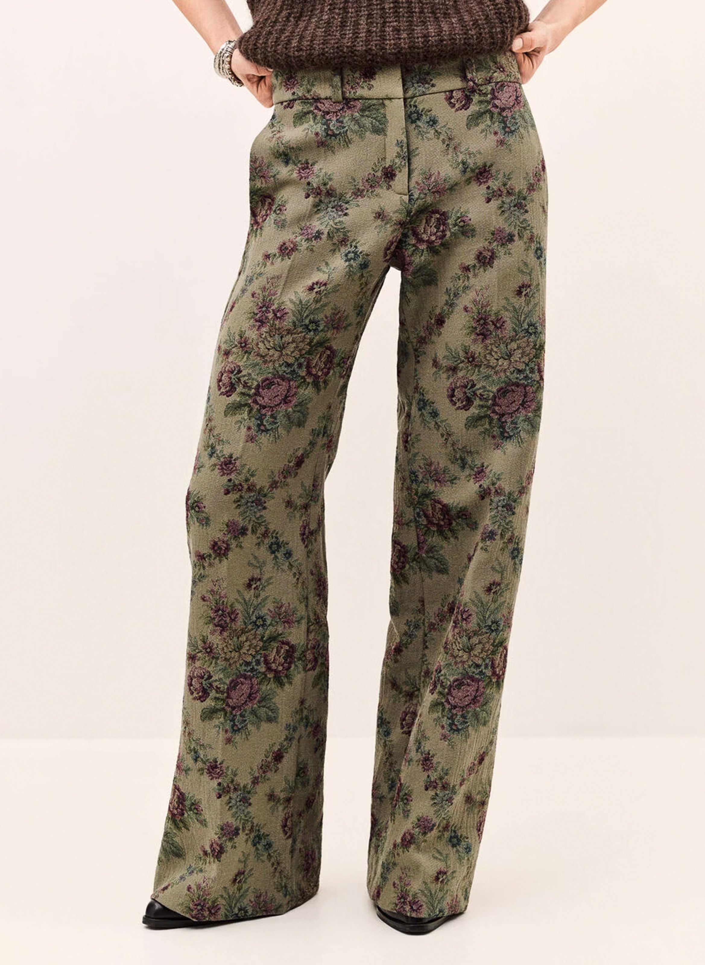 Pantalon large imprimé remea BA&SH Kaki