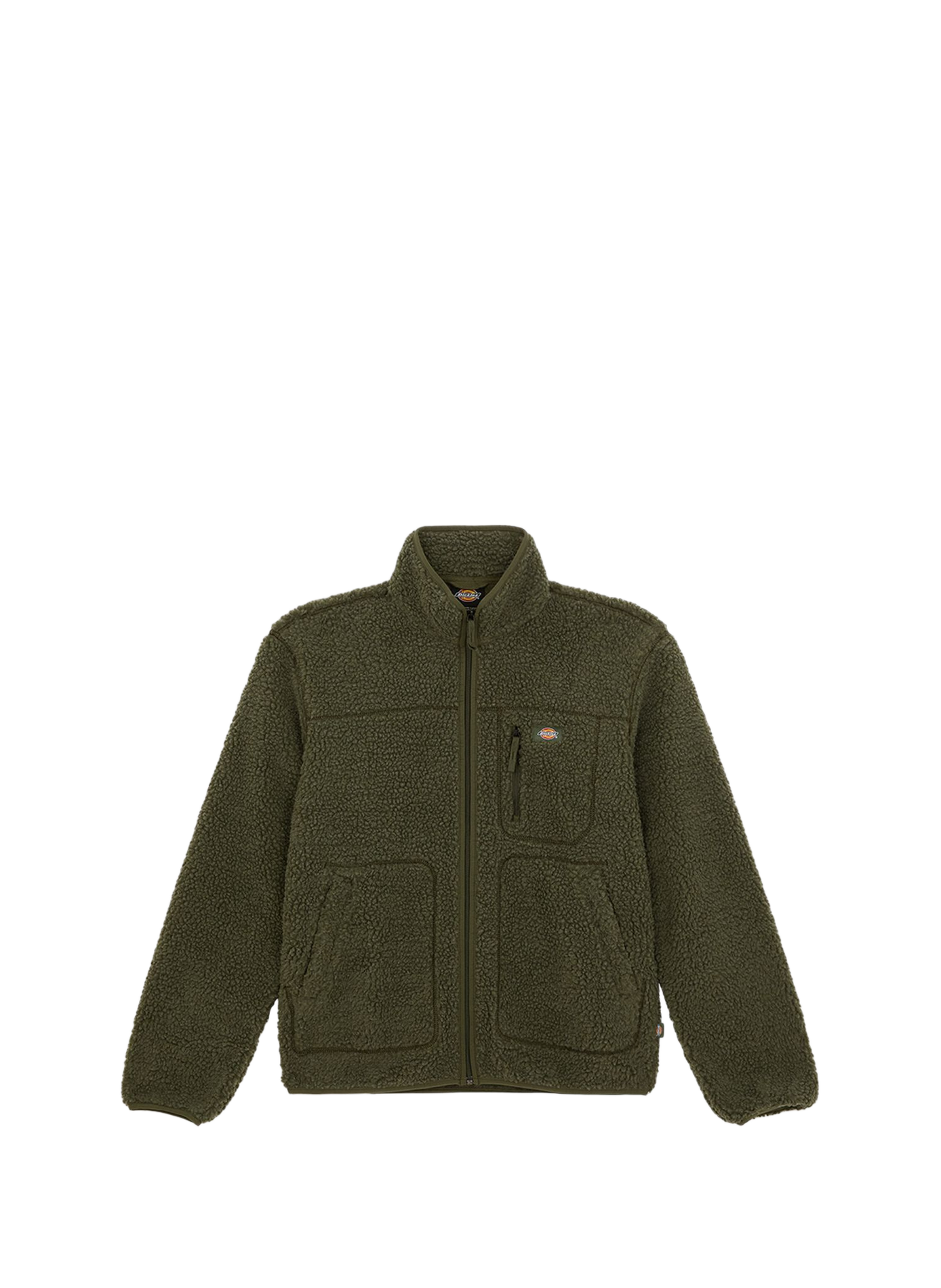 Straight fleece jacket with high collar DICKIES Green