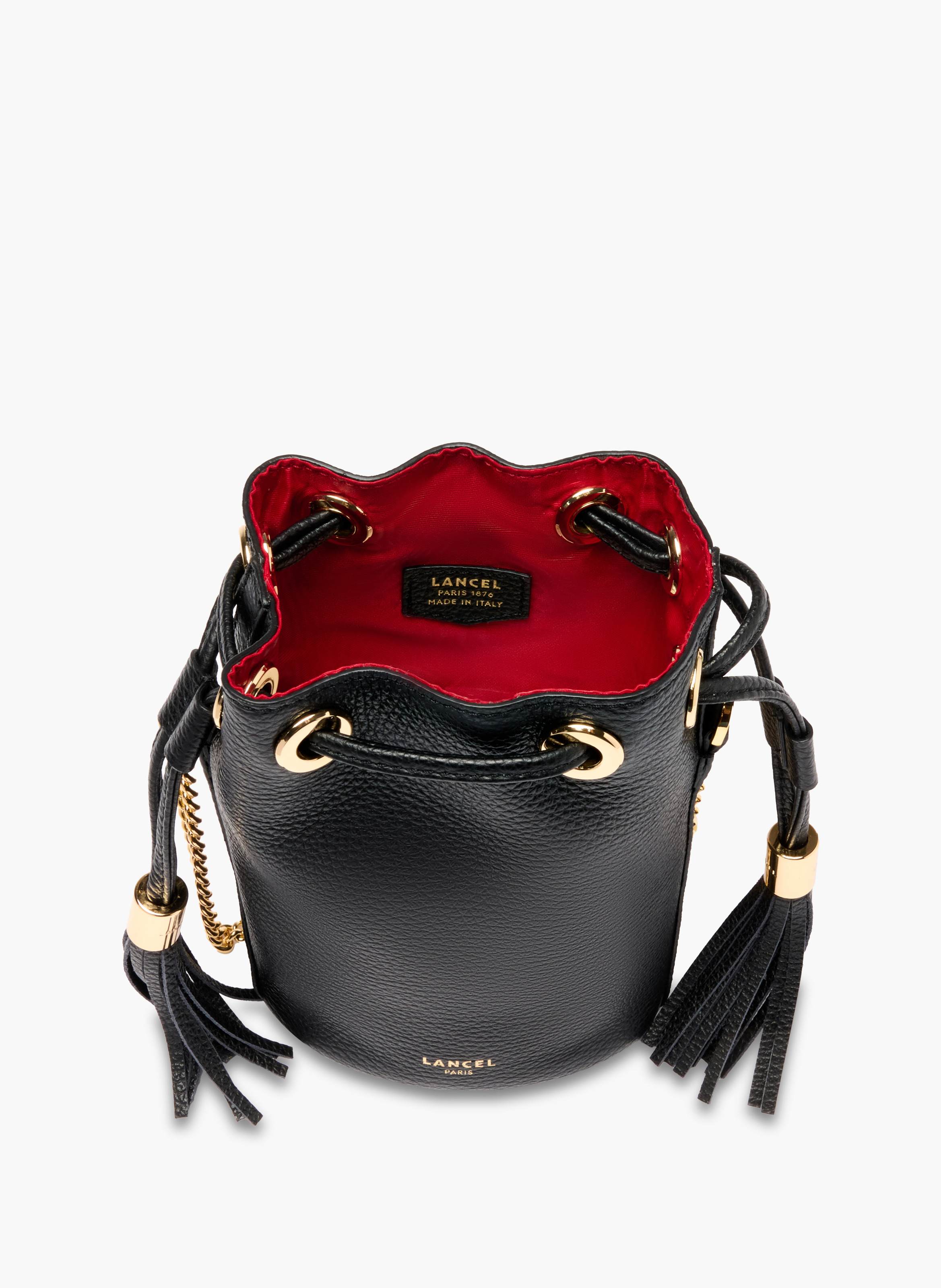 Mini sac seau premier flirt de lancel en cuir LANCEL Noir