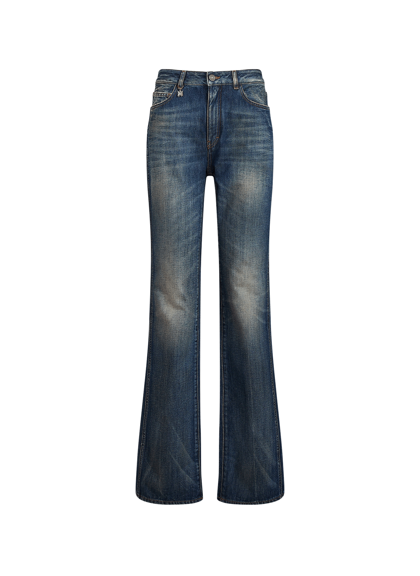 Gerade geschnittene Jeans aus verwaschener Baumwolle AMIRI Blau
