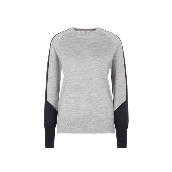 Aigle Recycled Polyester And Cotton Round-neck Jumper In Grey