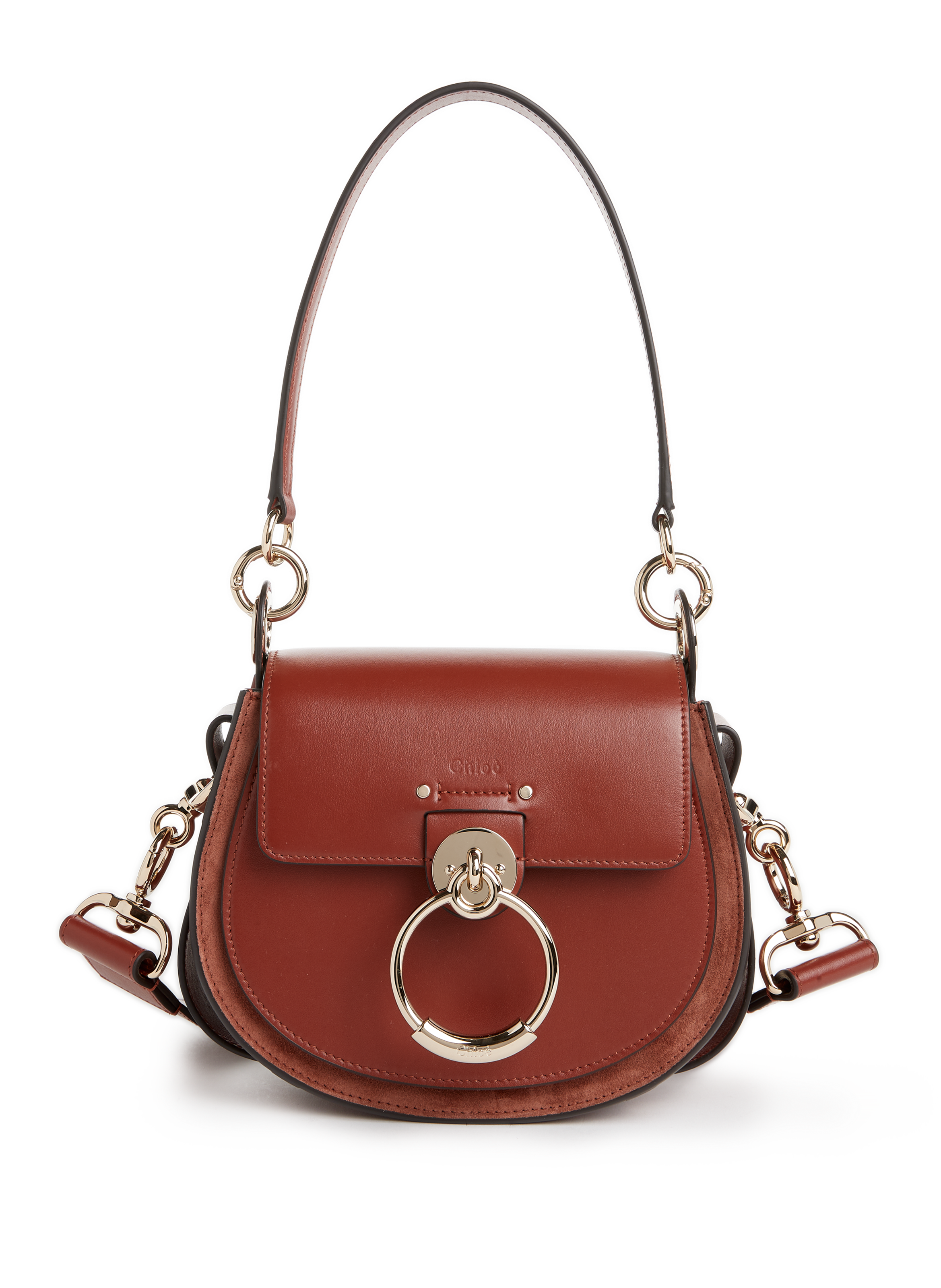 CHLOÉ Tess small leather bag Brown
