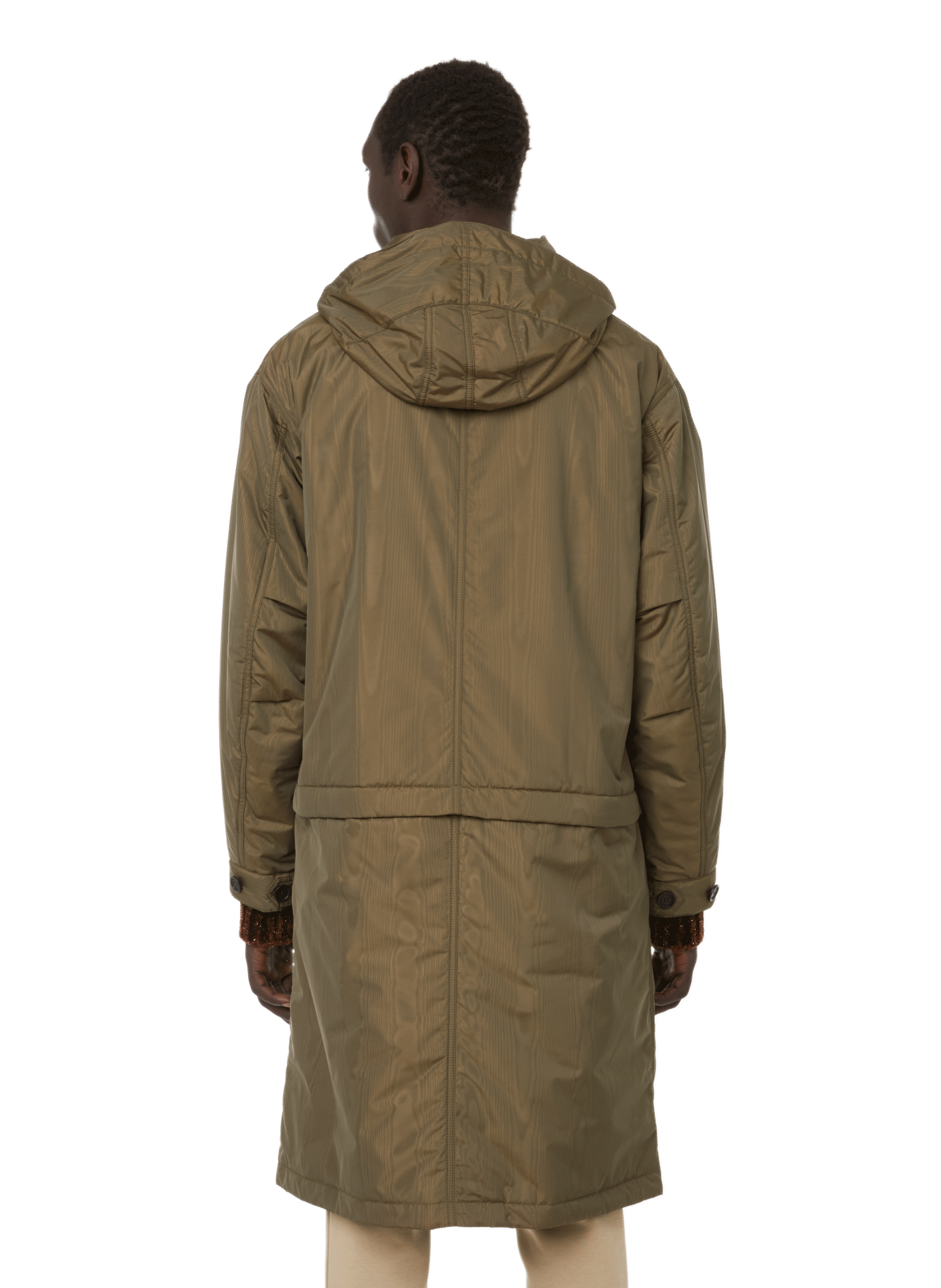 Parka longue 2-en-1 à capuche DUNHILL Vert