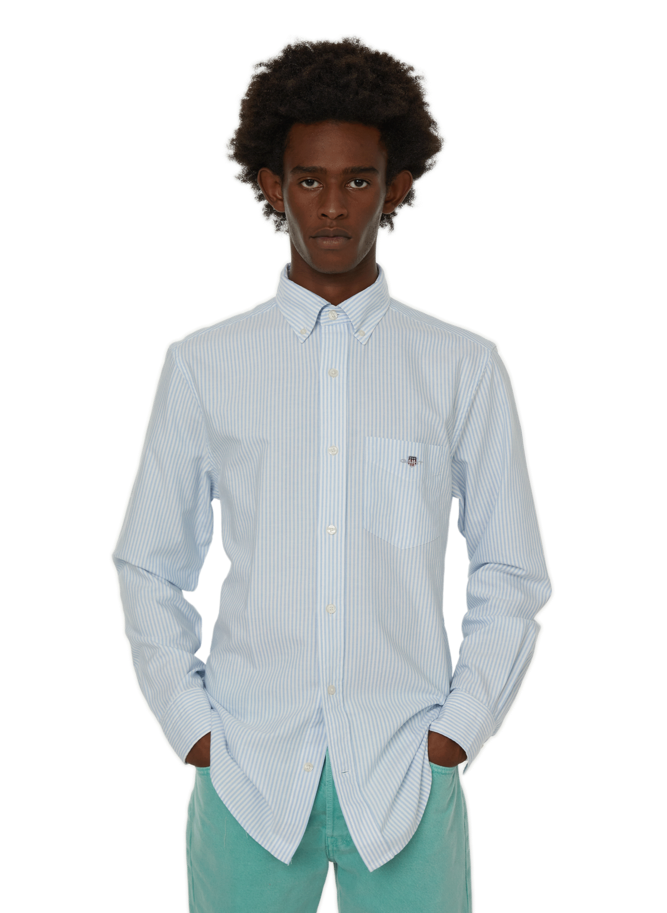 GANT Striped cotton shirt Blue