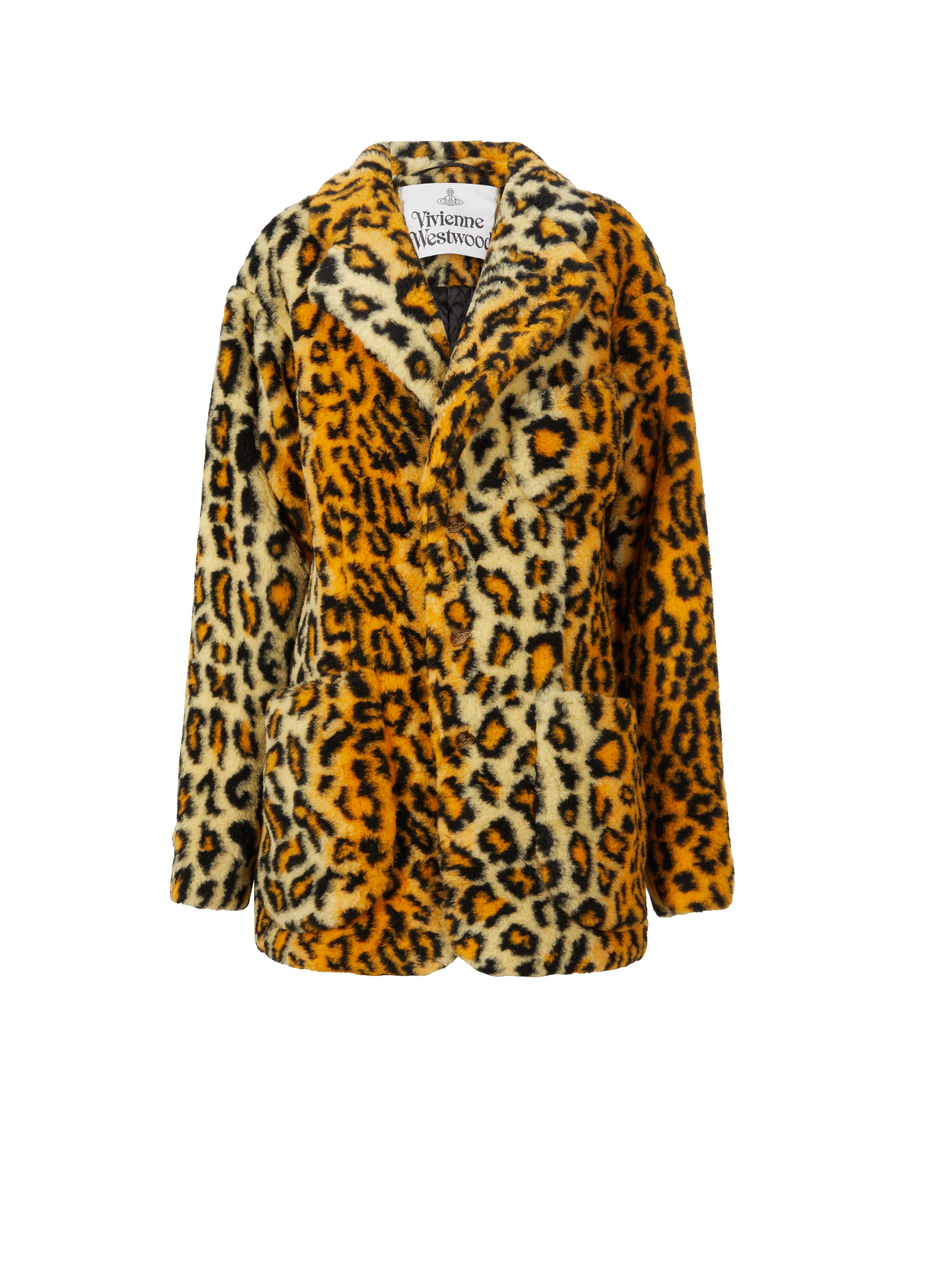 Manteau à imprimé en laine et coton