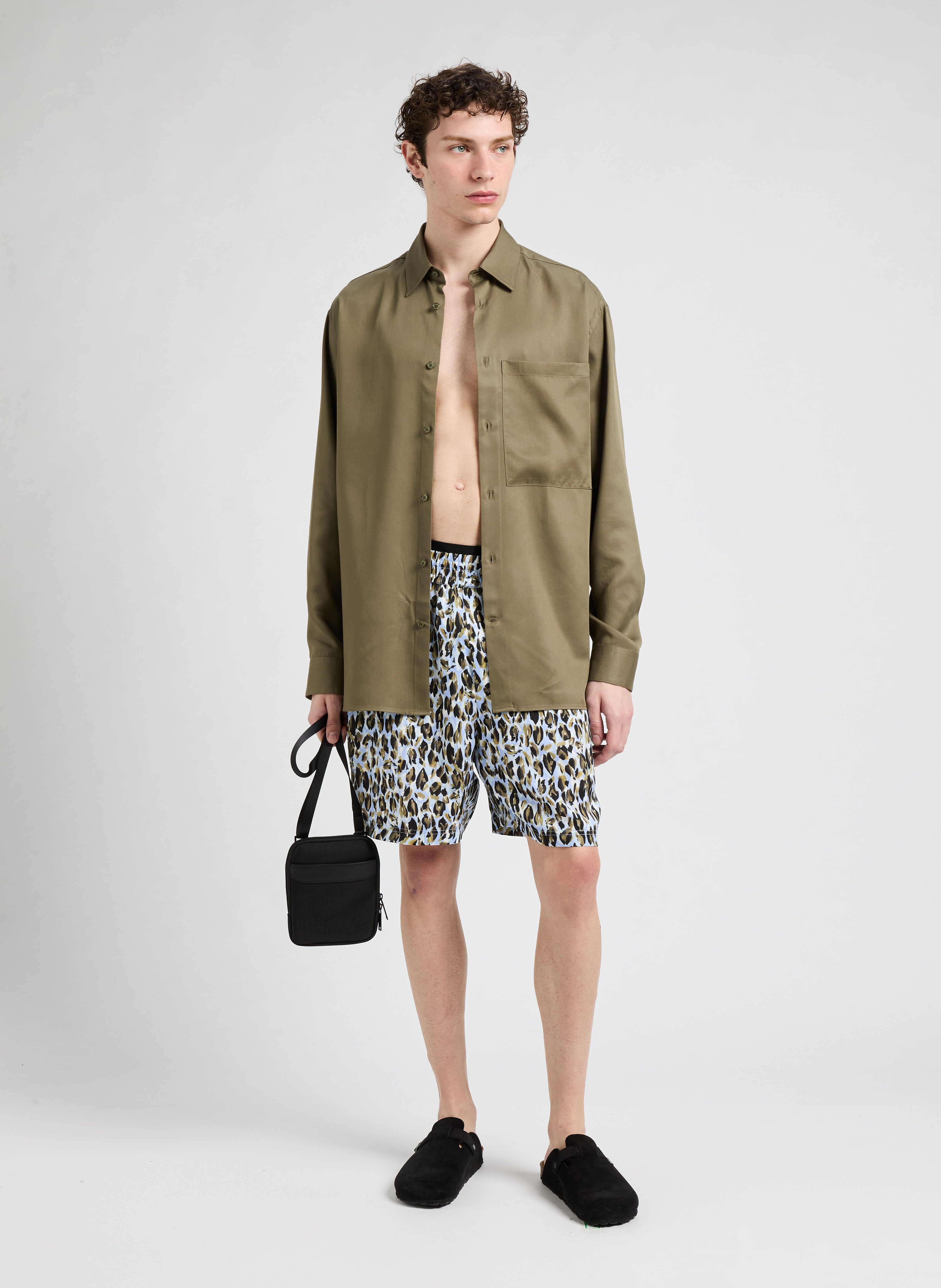 Chemise Fluid en coton satiné SAISON 1865 Kaki