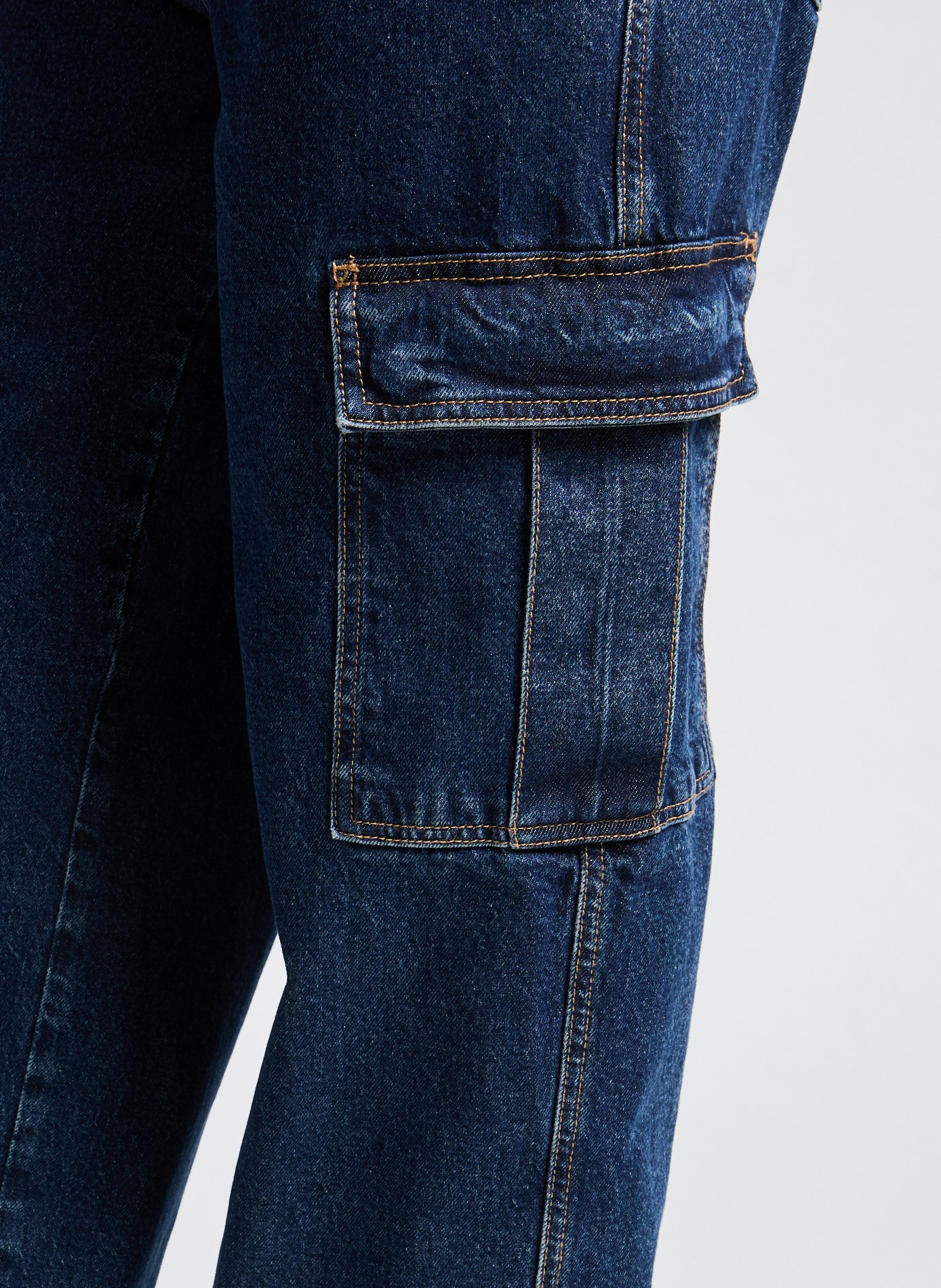 Wide leg cargo jeans GUESS Blue
