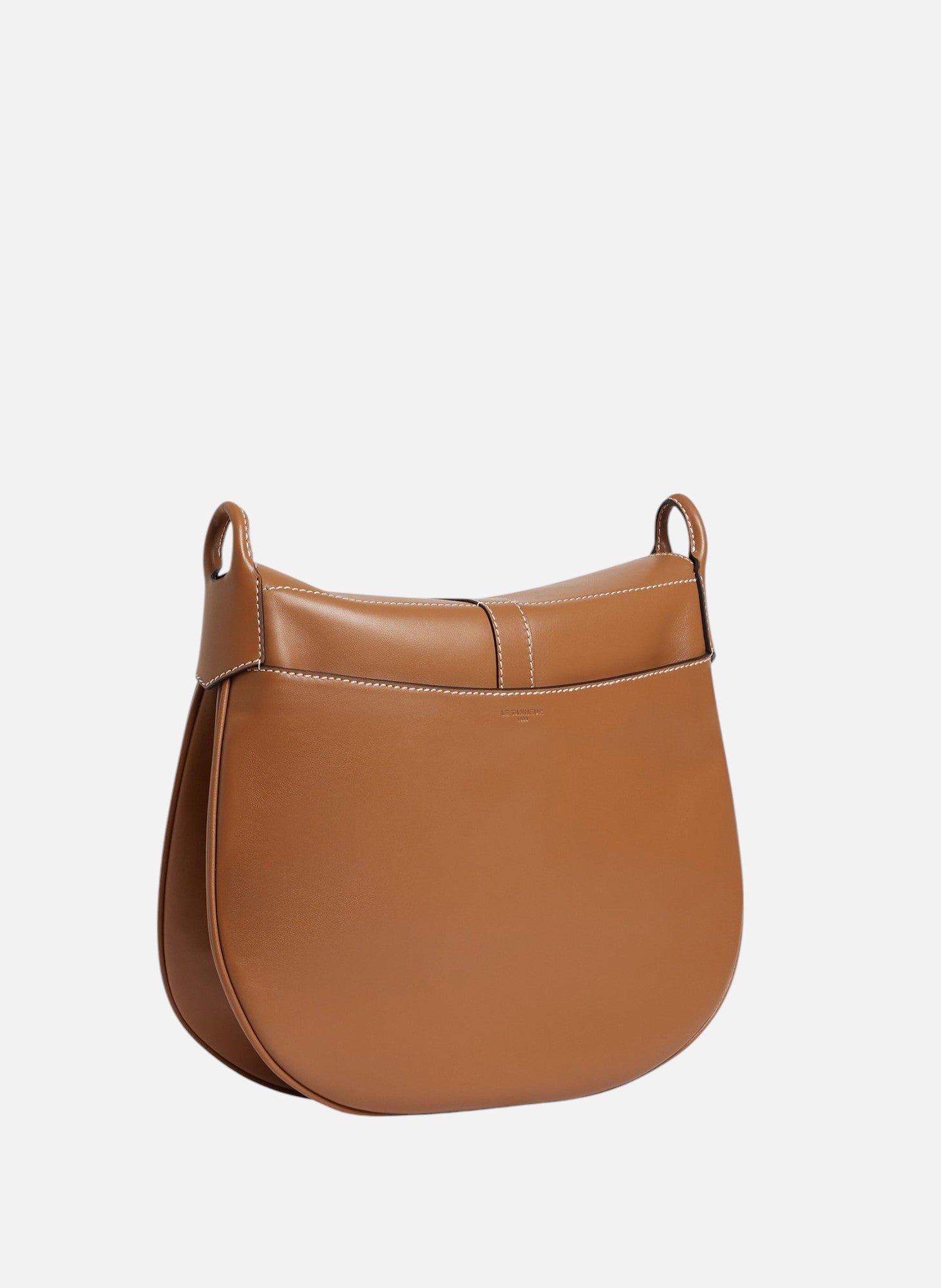 Grand sac bandoulière pia en cuir lisse LE TANNEUR Marron