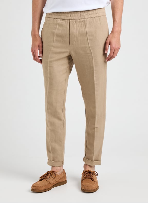 Linen and cotton trousers SMITHY Brown by SAMSOE SAMSOE SAMSOE SAMSOE Linen and cotton trousers SMITHY Brown