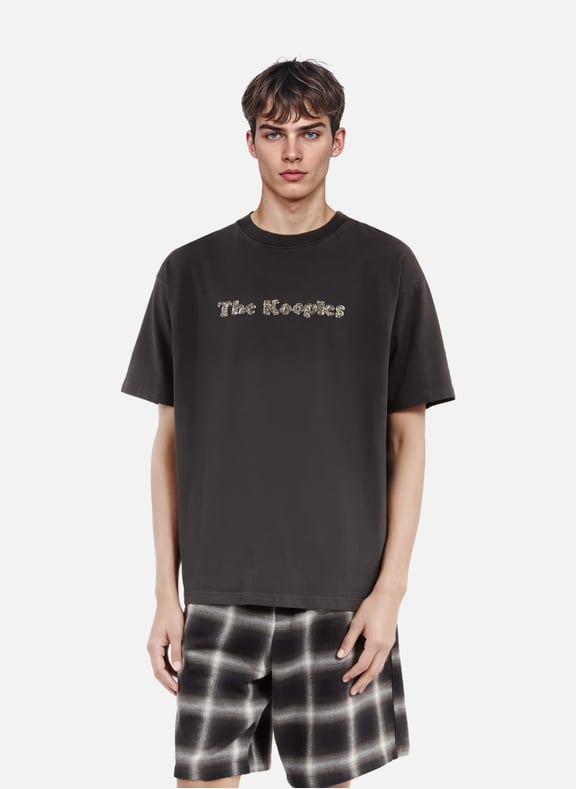 T-shirt manches courtes avec logo Noir by THE KOOPLES THE KOOPLES T-shirt manches courtes avec logo Noir