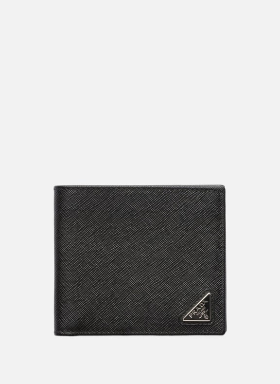 Portefeuille en cuir Noir by PRADA PRADA Portefeuille en cuir Noir