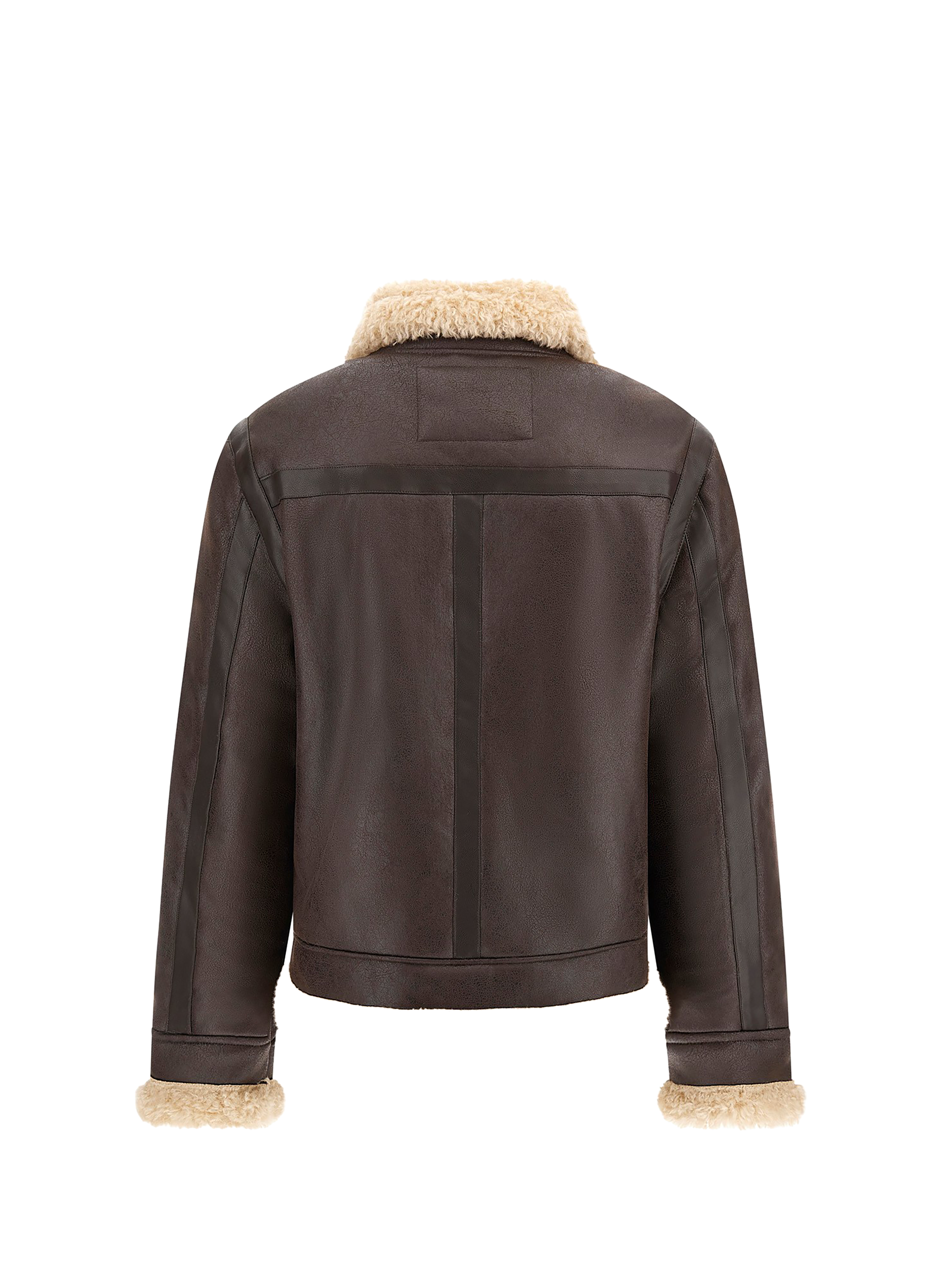 Jacket with textured edges GUESS Brown