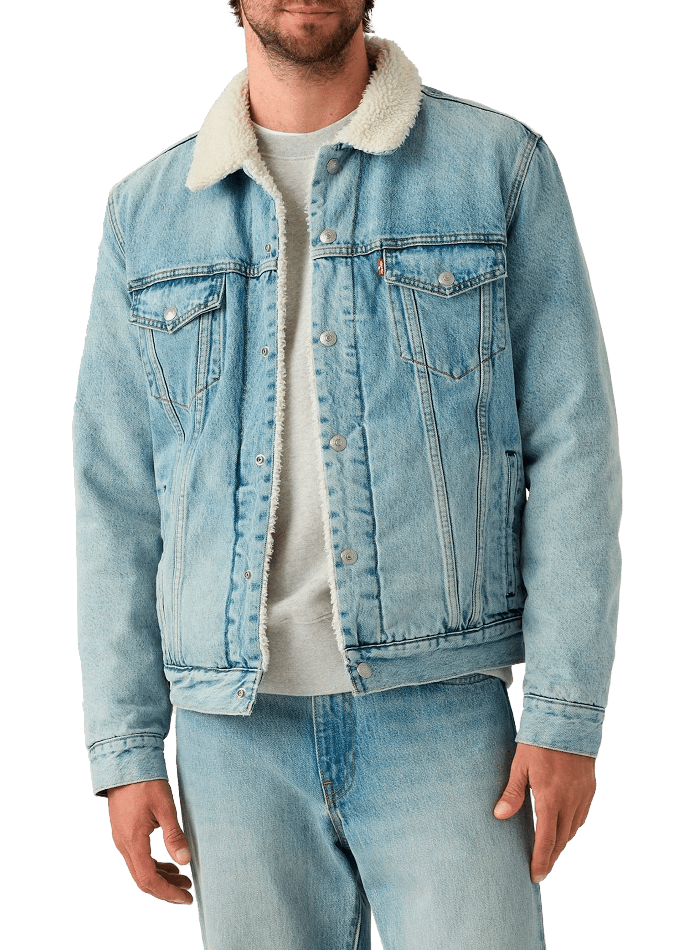 LEVI'S Veste en jean molletonnée Bleu