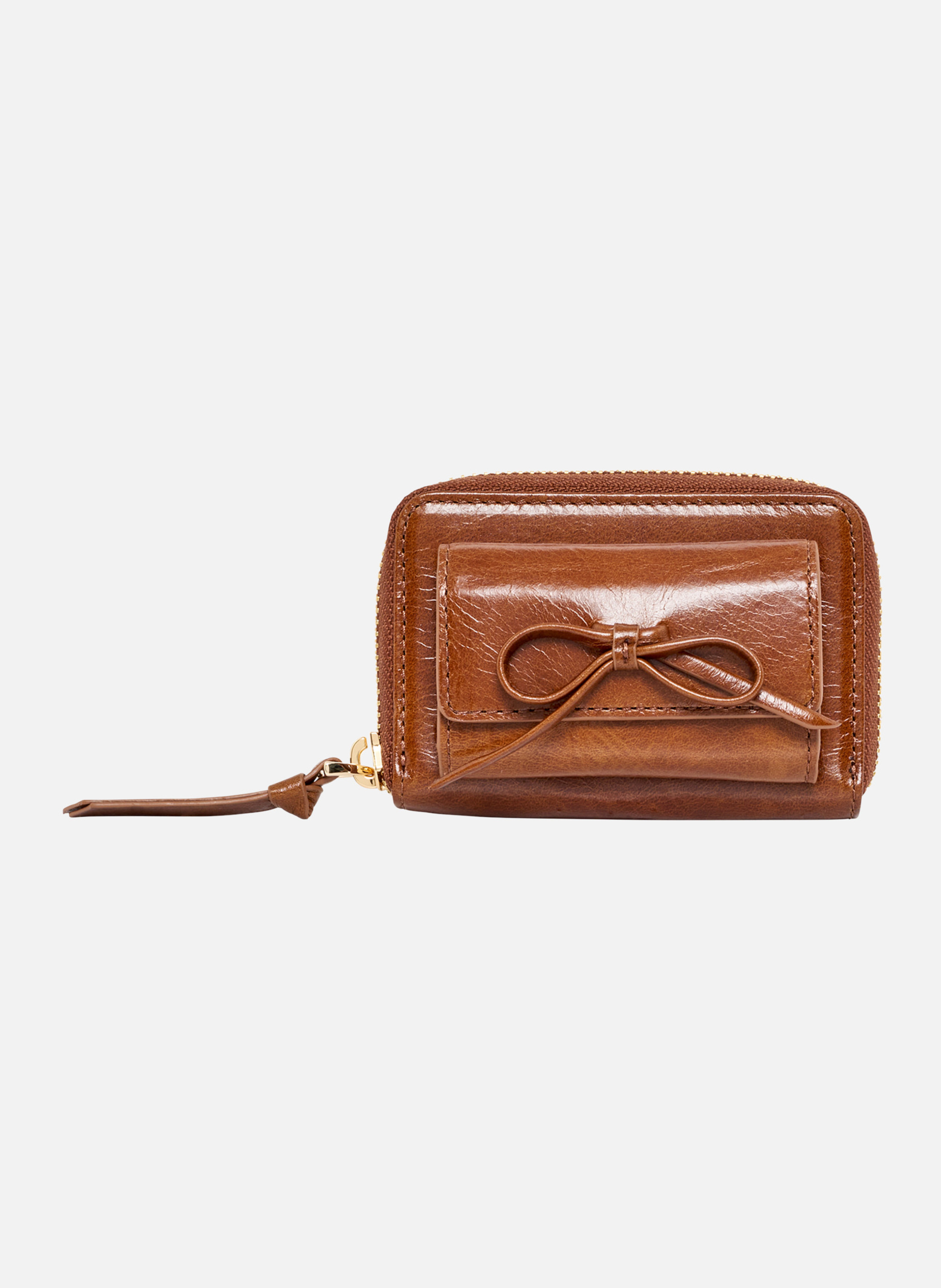 Porte monnaie amelia en cuir THE KOOPLES Marron